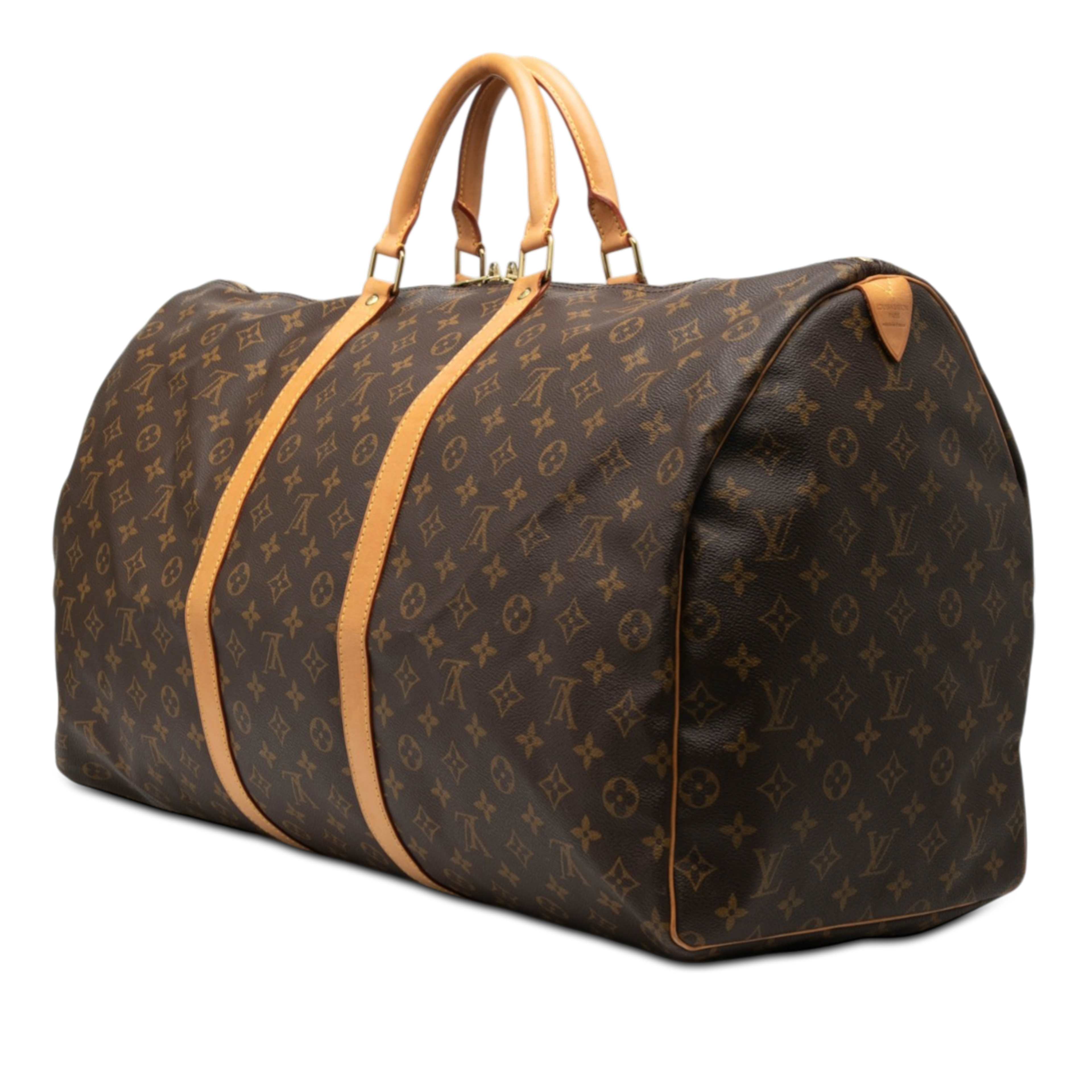 Louis Vuitton Monogram Keepall 60, från Luxclusif, i färgen brown. Klicka för att öppna bilden i stort format