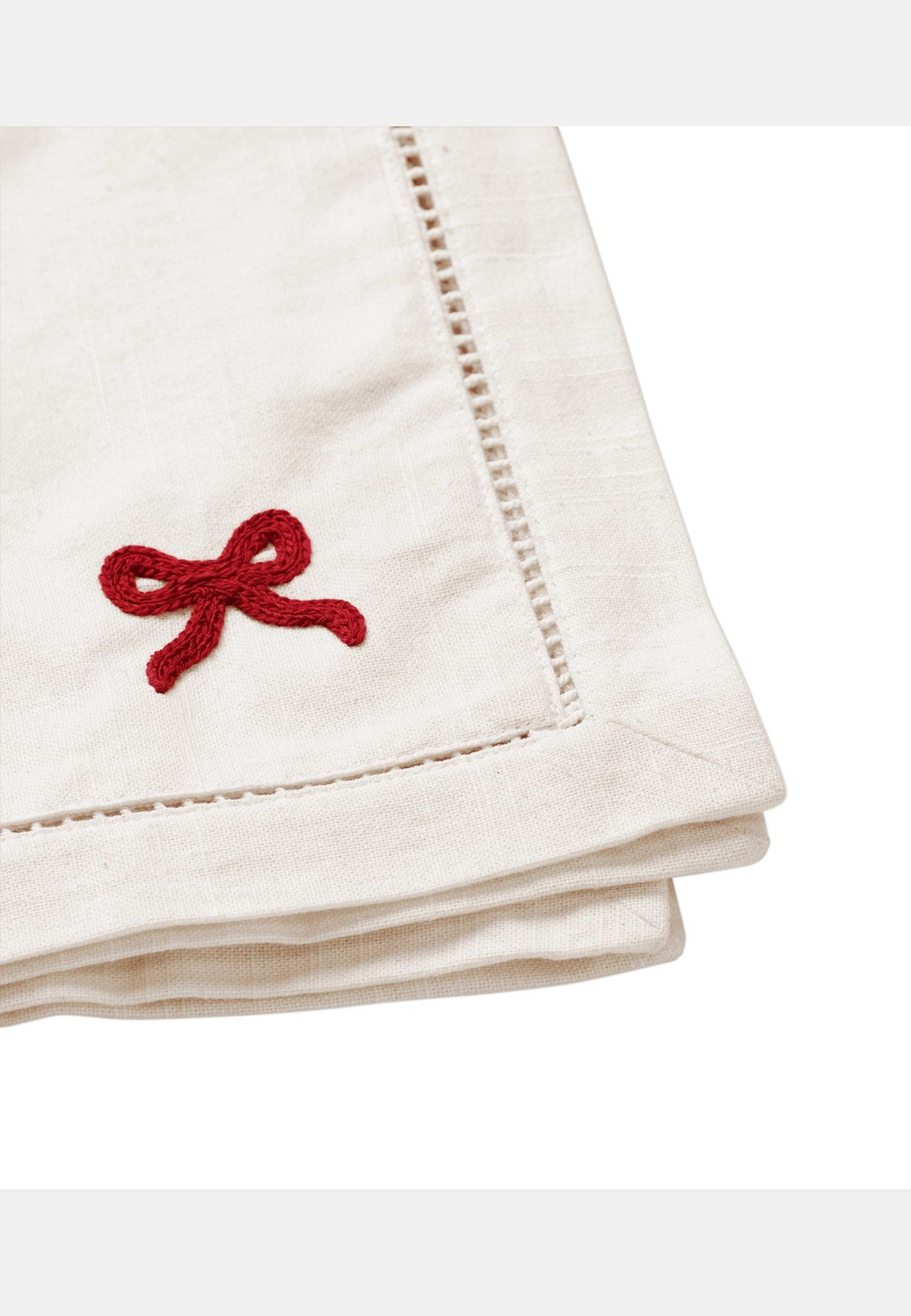 Bow Servett - 45x45 Cm, från Pick A Poppy, i färgen red. Klicka för att öppna bilden i stort format