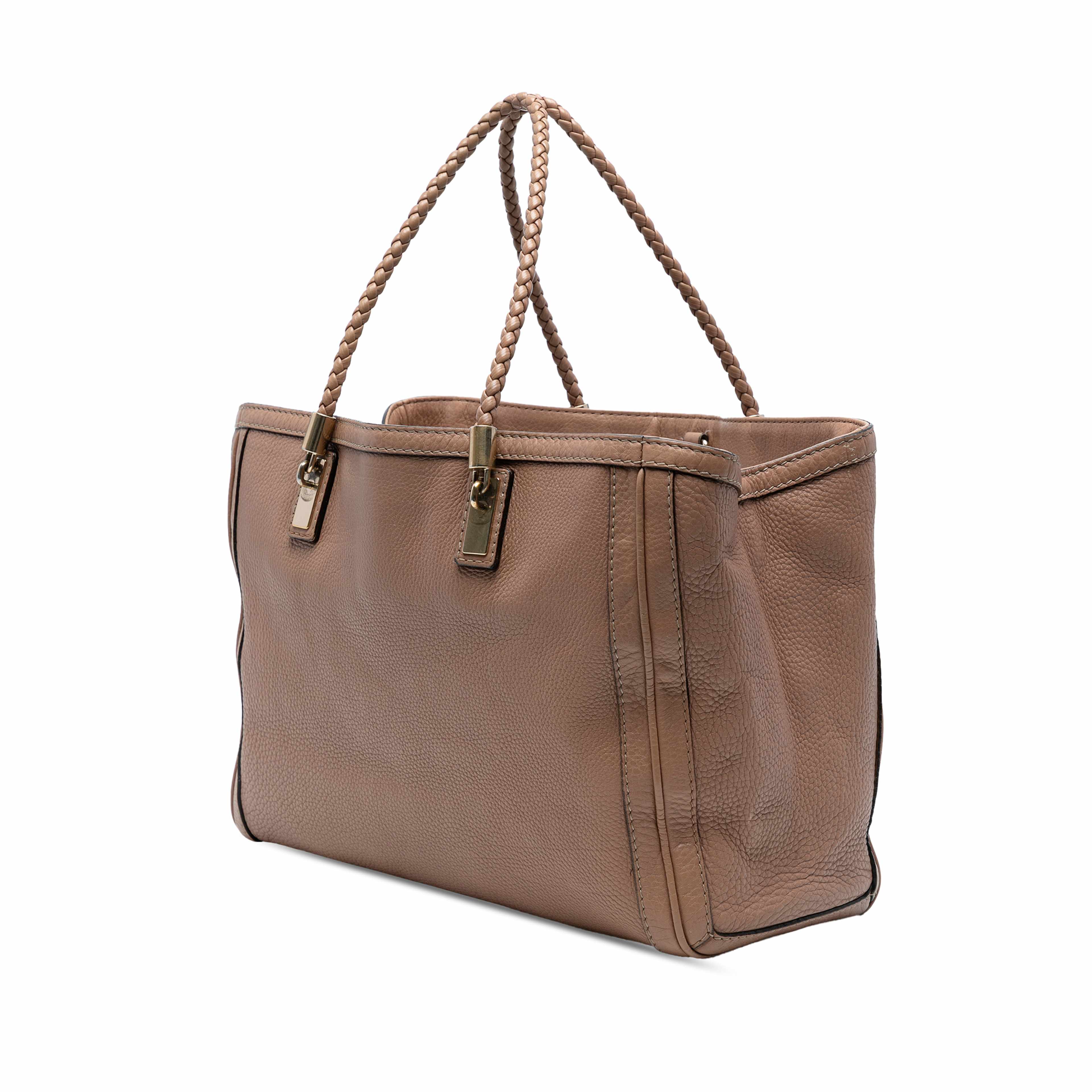 Gucci Large Leather Bella Tote, från Luxclusif, i färgen nude. Klicka för att öppna bilden i stort format