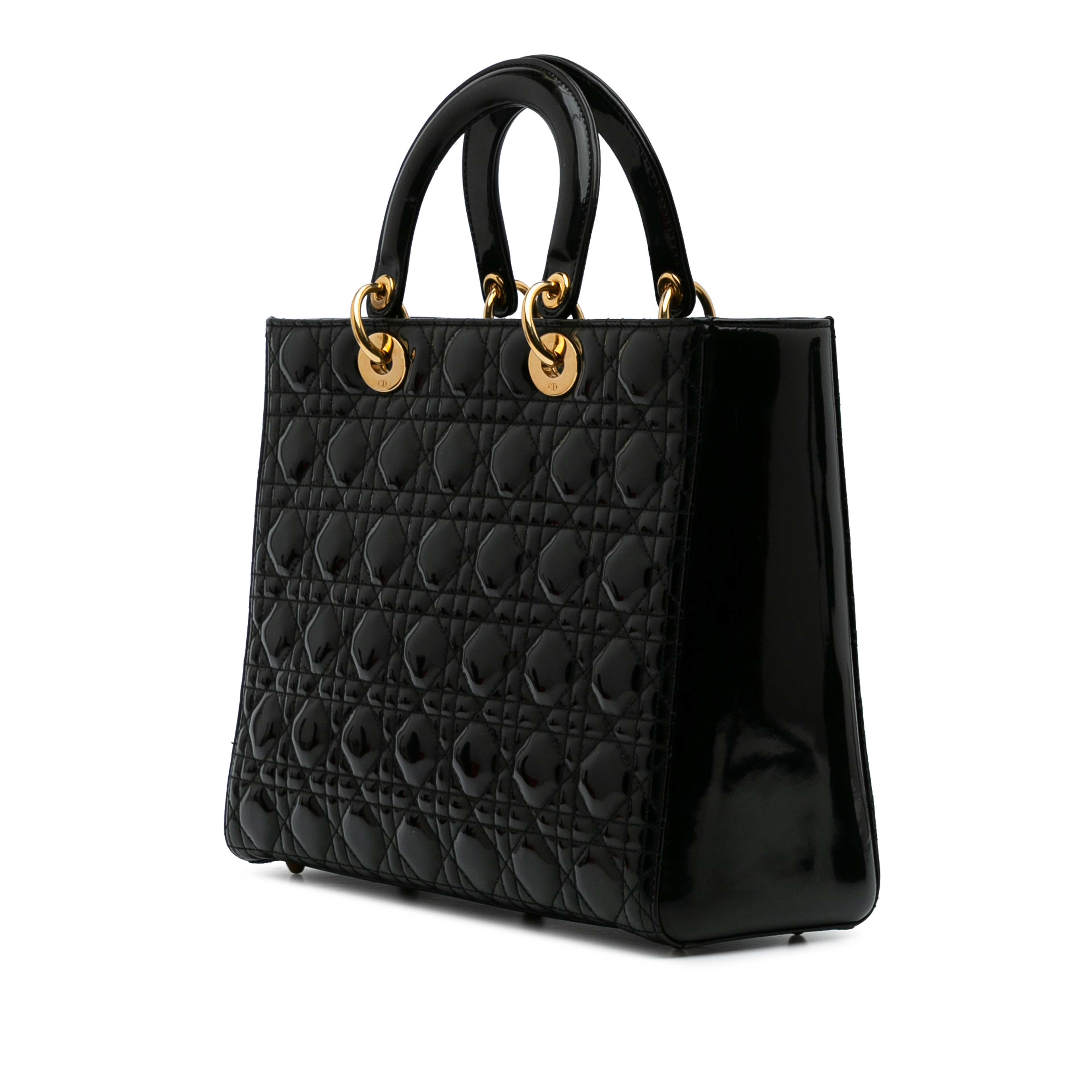 Dior Large Patent Cannage Lady Dior