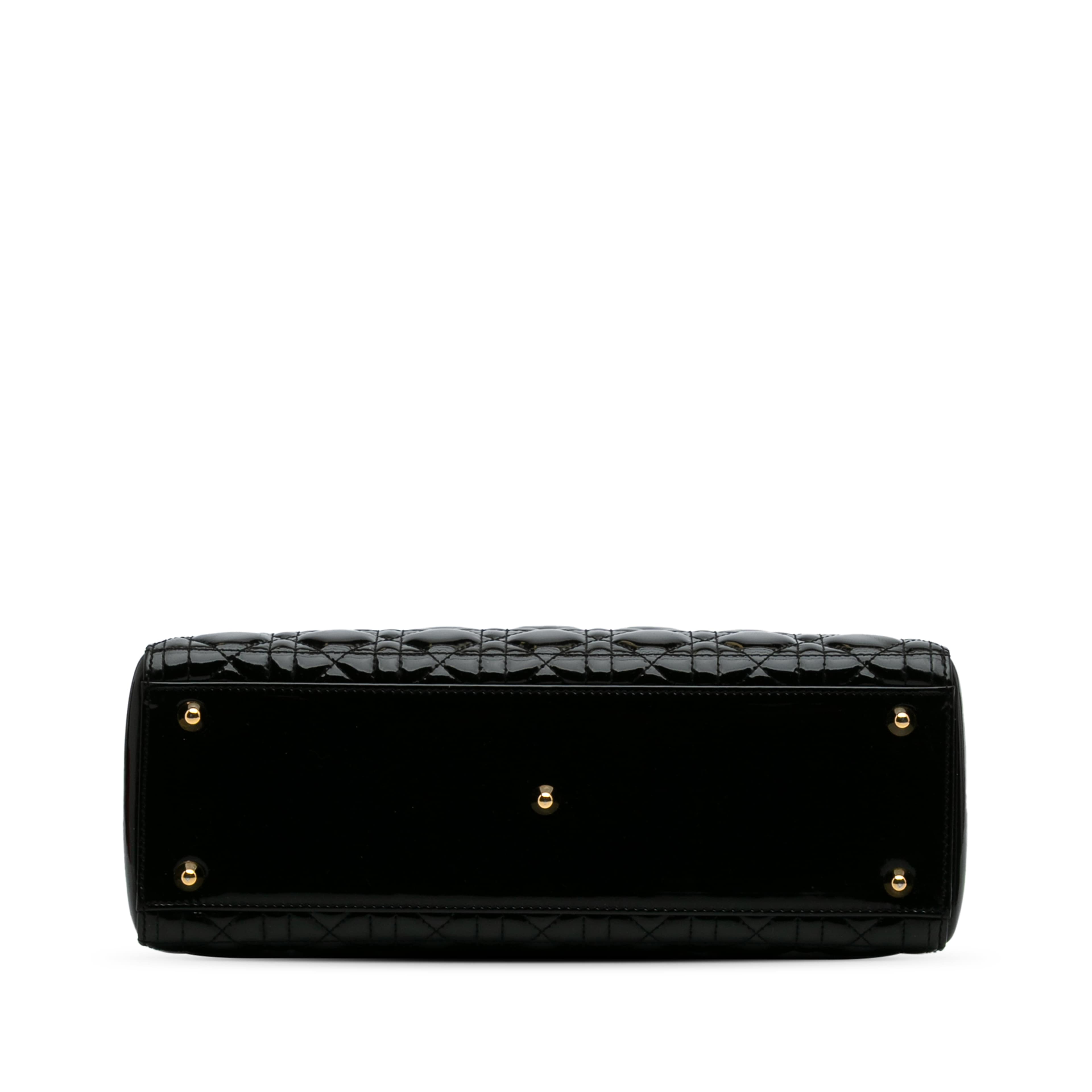 Dior Large Patent Cannage Lady Dior