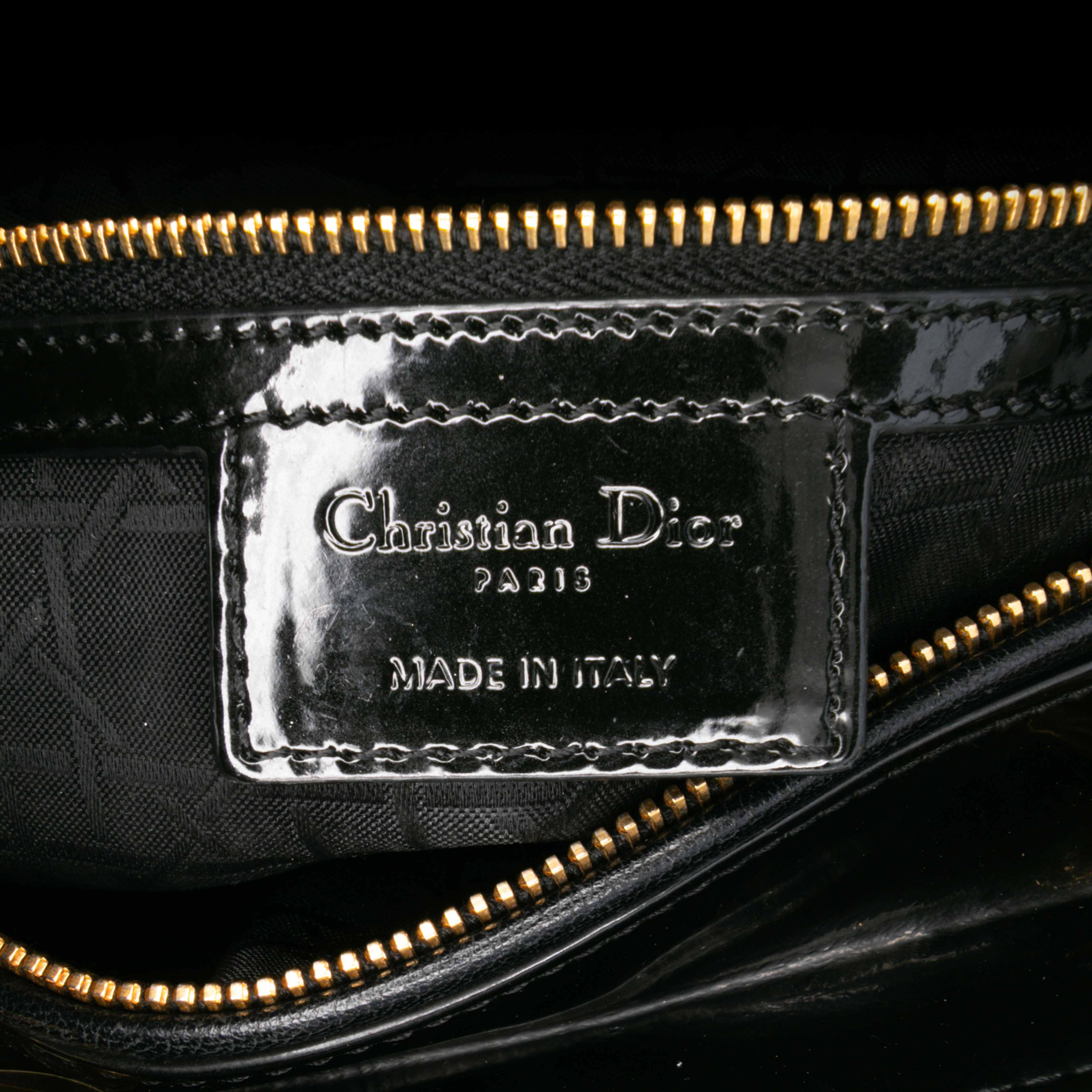 Dior Large Patent Cannage Lady Dior
