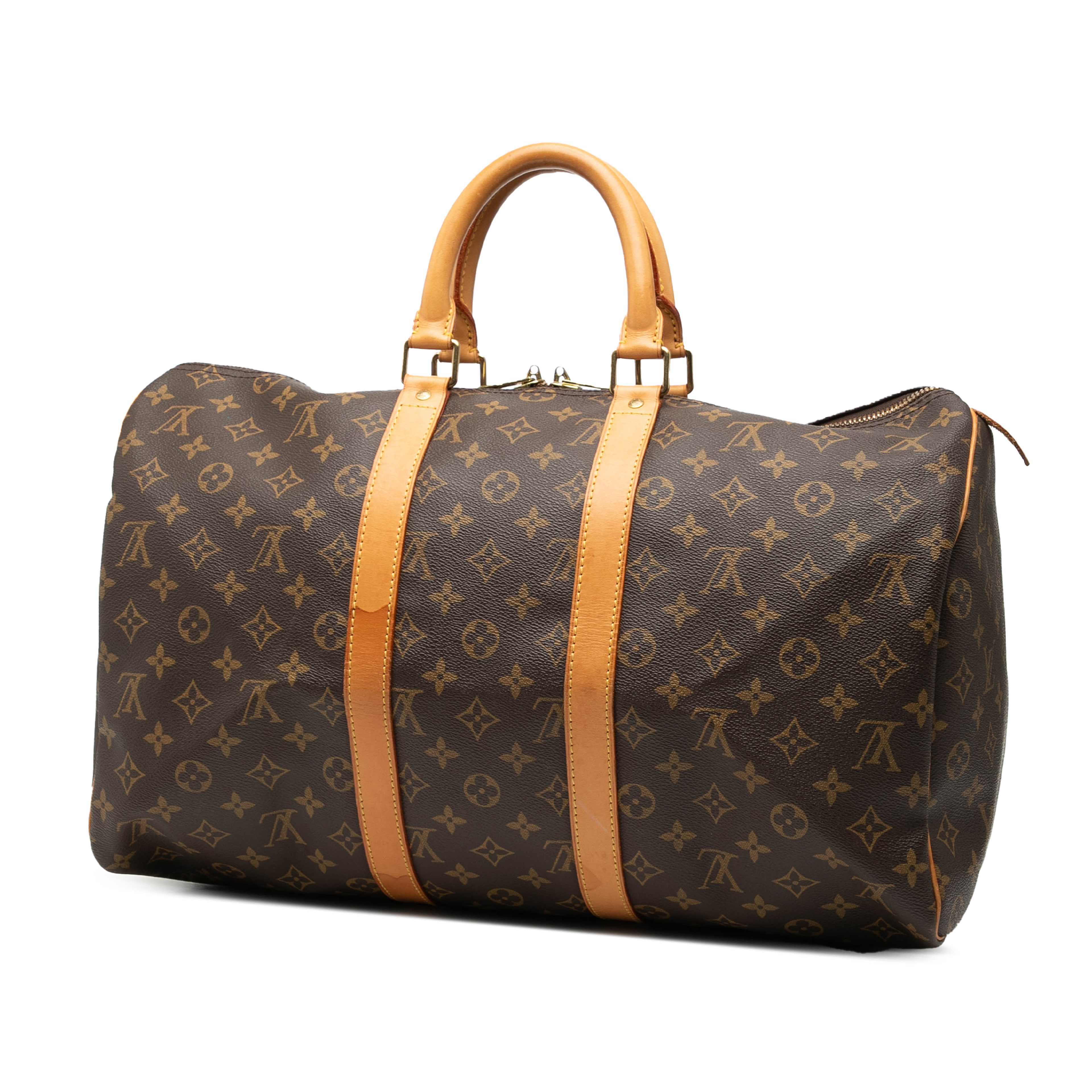 Louis Vuitton Monogram Keepall 45, från Luxclusif, i färgen brown. Klicka för att öppna bilden i stort format