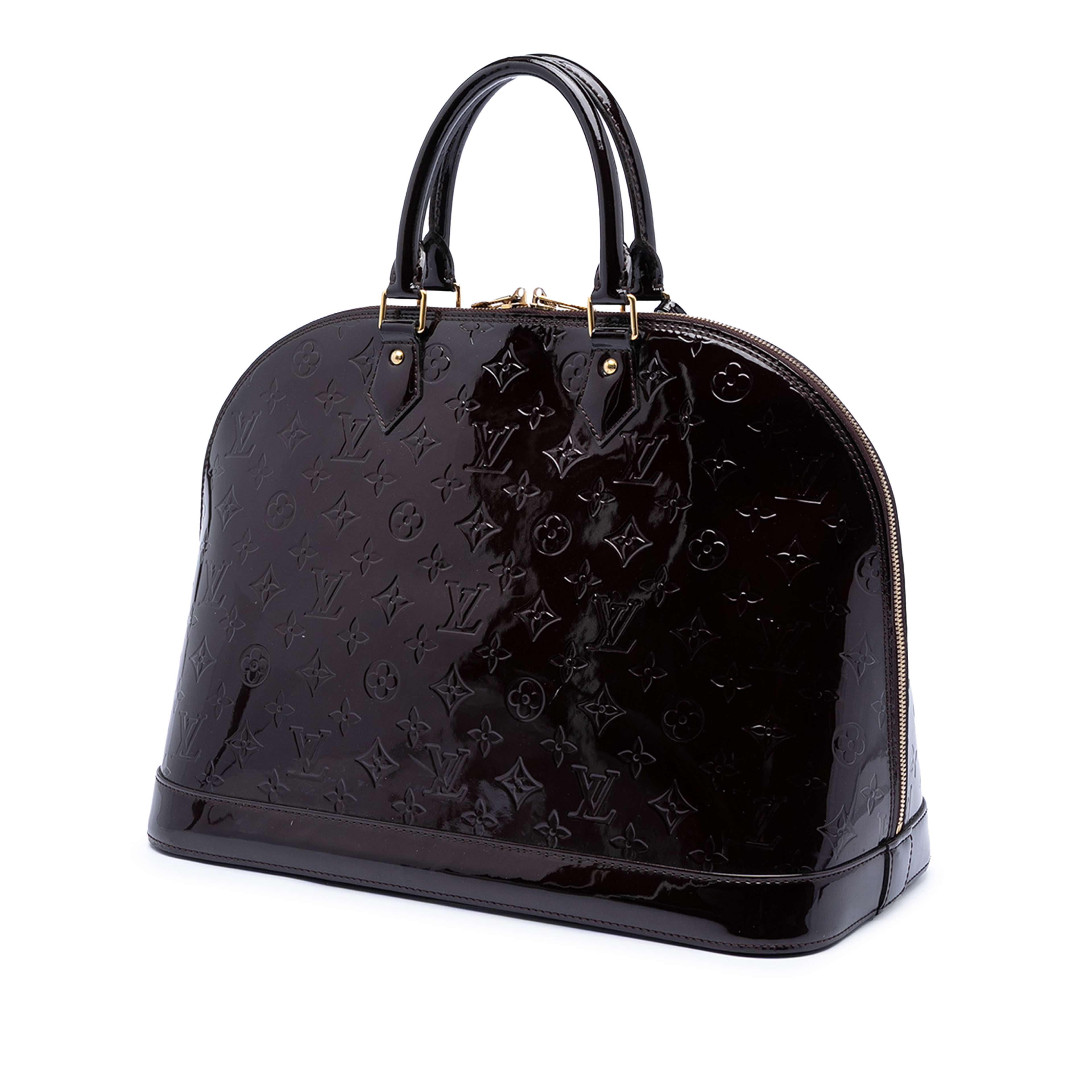 Louis Vuitton Monogram Vernis Alma Gm, från Luxclusif, i färgen purpur. Klicka för att öppna bilden i stort format