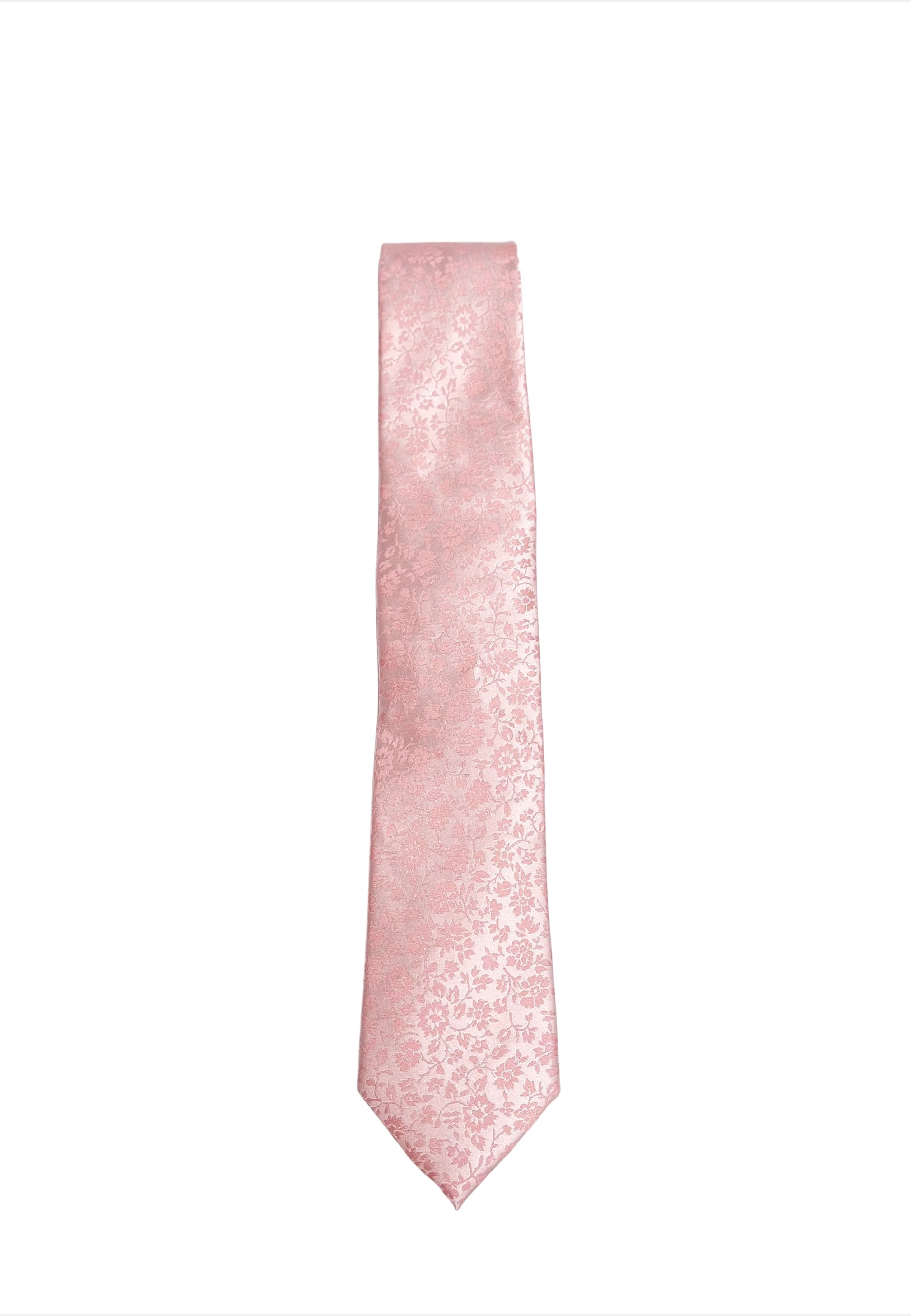 Silk Woven Jaquard Floral Tie, från John Henric, i färgen pink. Klicka för att öppna bilden i stort format
