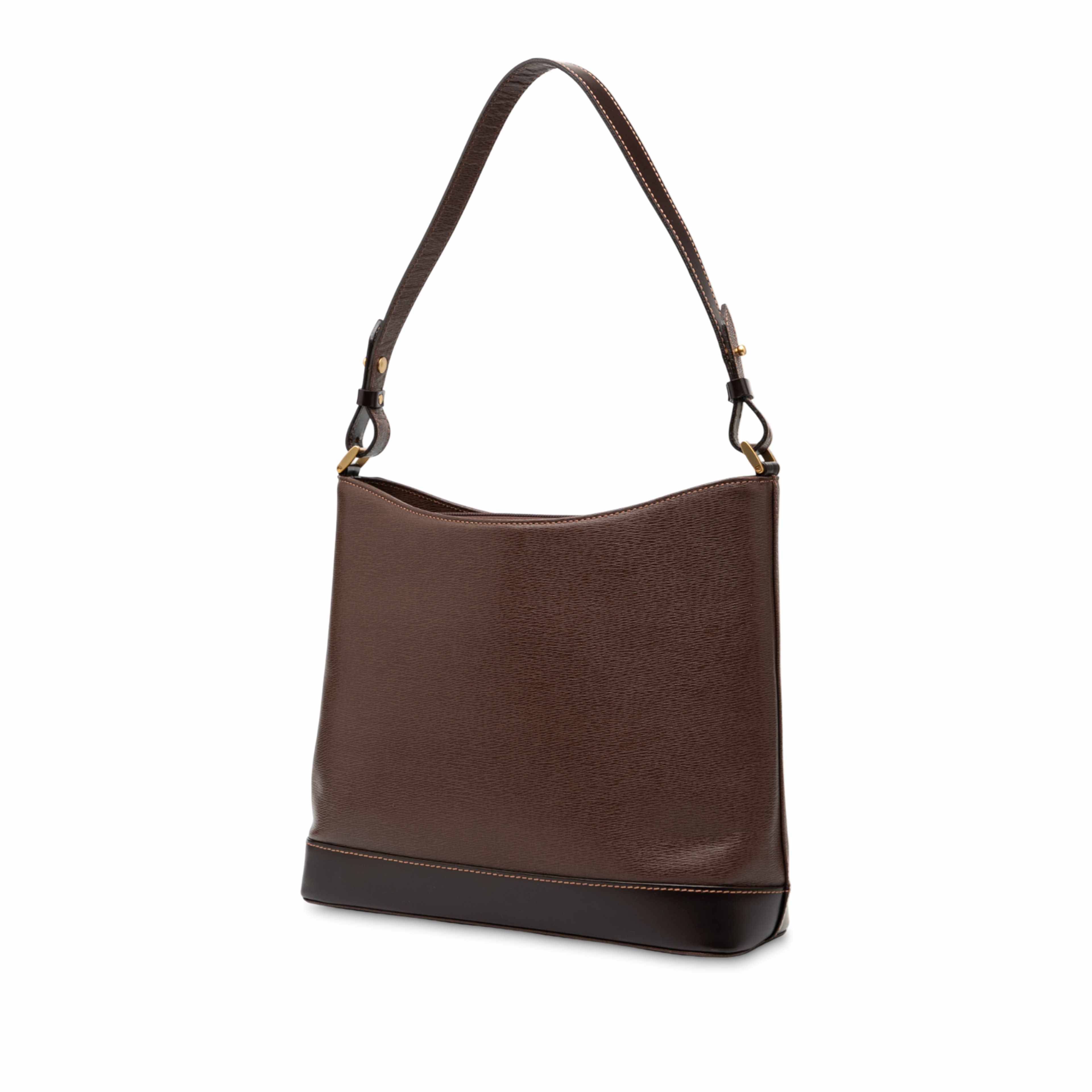 Burberry Leather Shoulder Bag, från Luxclusif, i färgen brown. Klicka för att öppna bilden i stort format