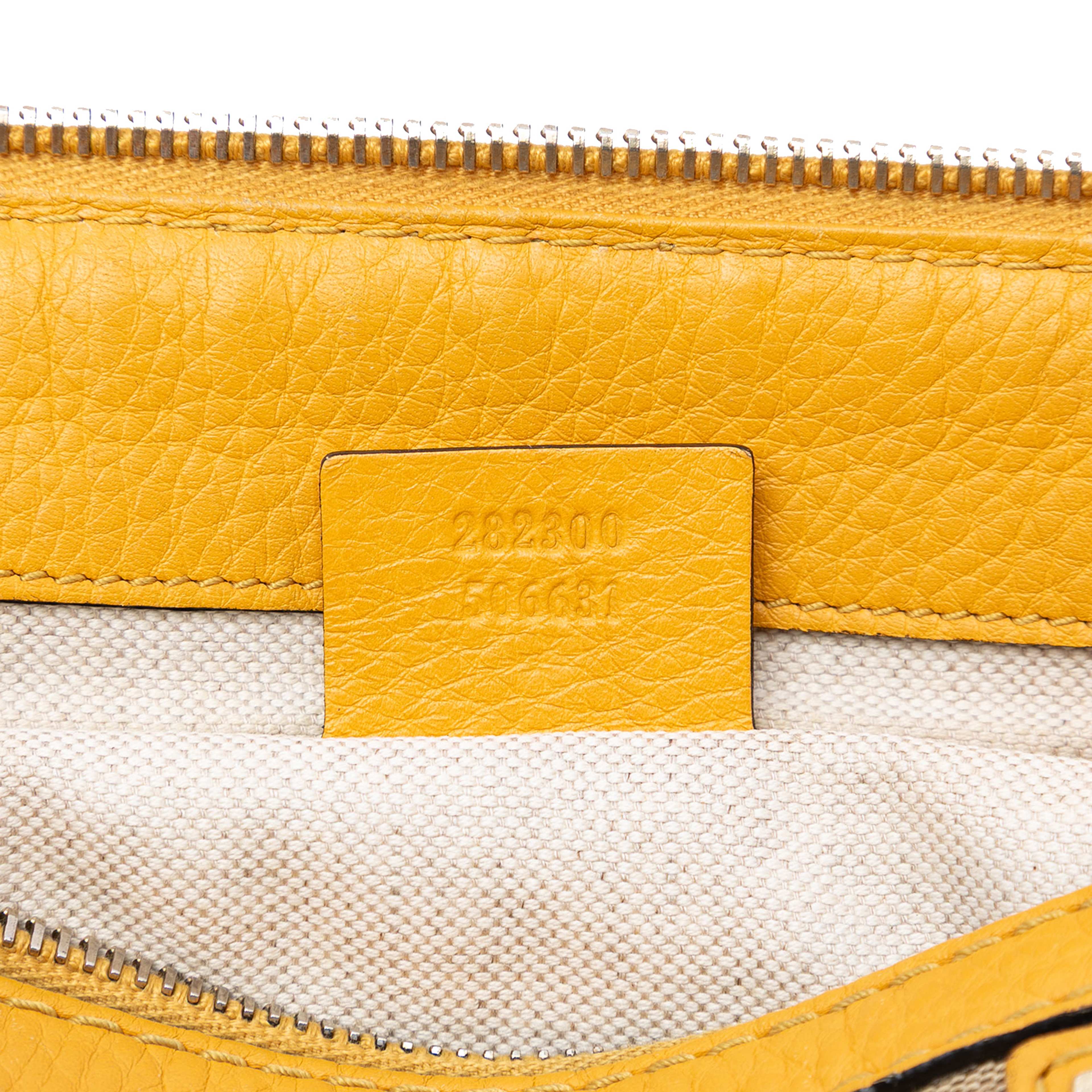 Gucci Gg Canvas Bella Satchel, från Luxclusif, i färgen beige. Klicka för att öppna bilden i stort format