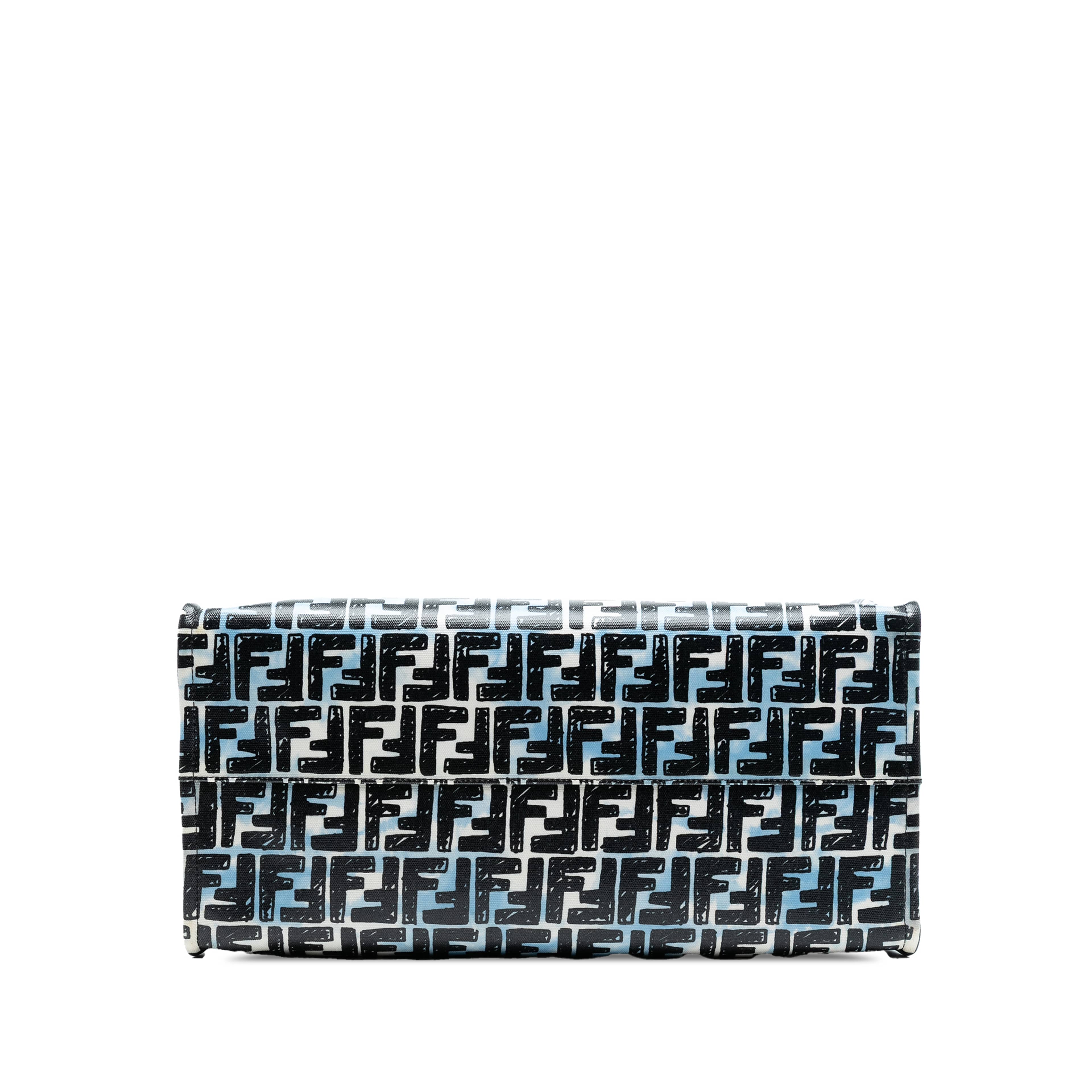 Fendi Joshua Vides Zucca Coated Canvas Cloudy Shopper Satchel, från Luxclusif, i färgen blue. Klicka för att öppna bilden i stort format