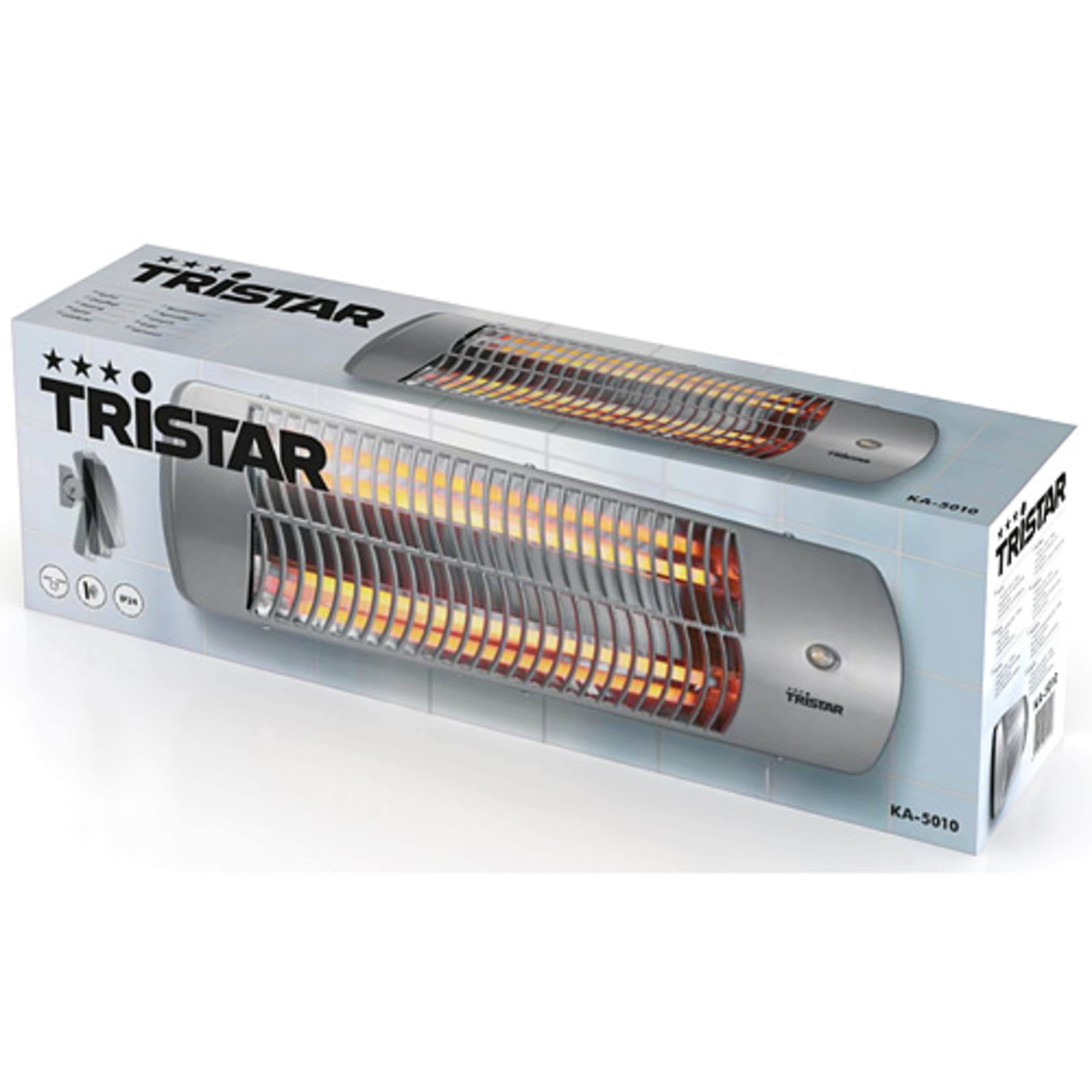 Elvärmare (halogen) Vägghängd, från Tristar, i färgen silver. Klicka för att öppna bilden i stort format