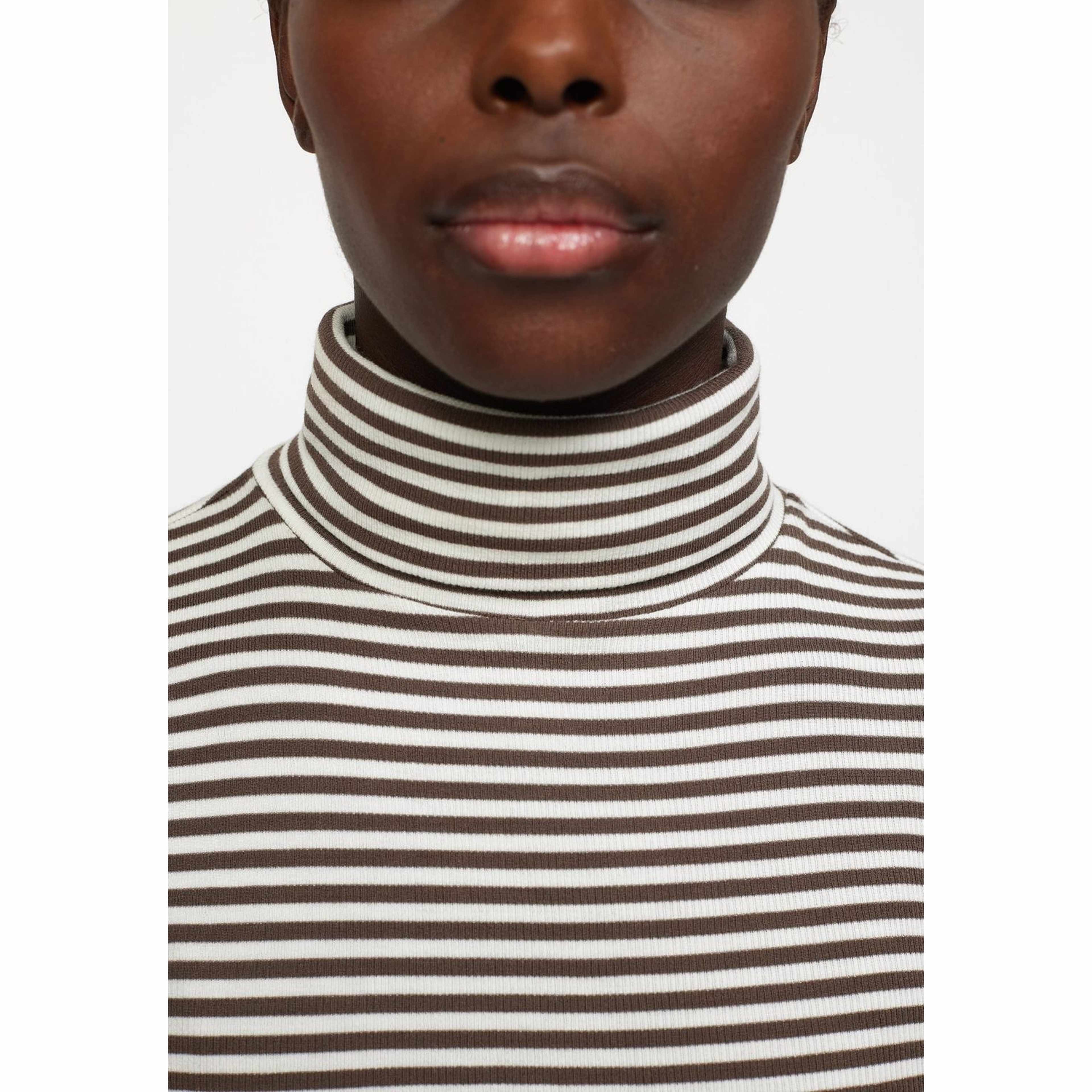 Srfenja Stripe Rollneck Top - Morel