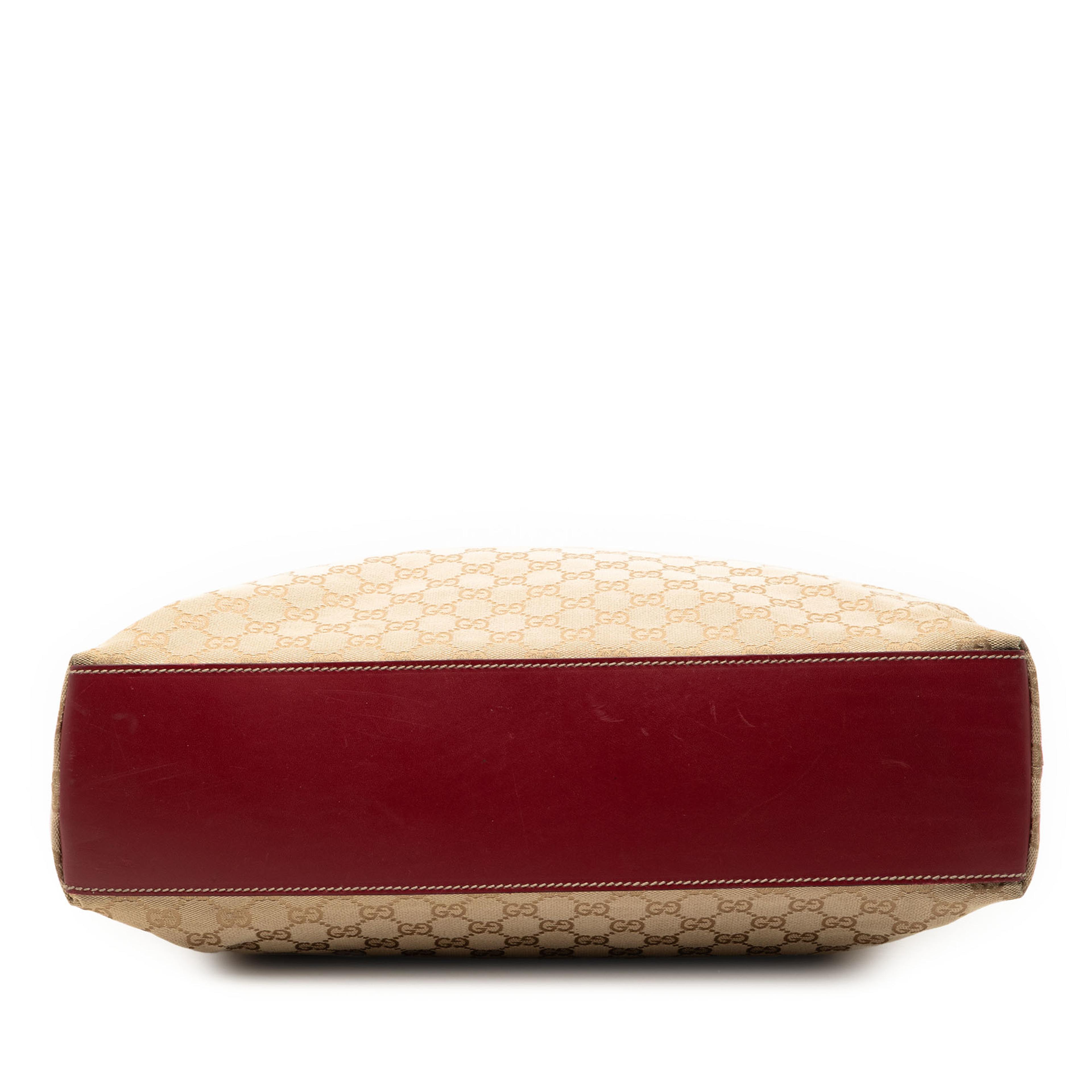 Gucci Gg Canvas Web Tote, från Luxclusif, i färgen beige. Klicka för att öppna bilden i stort format