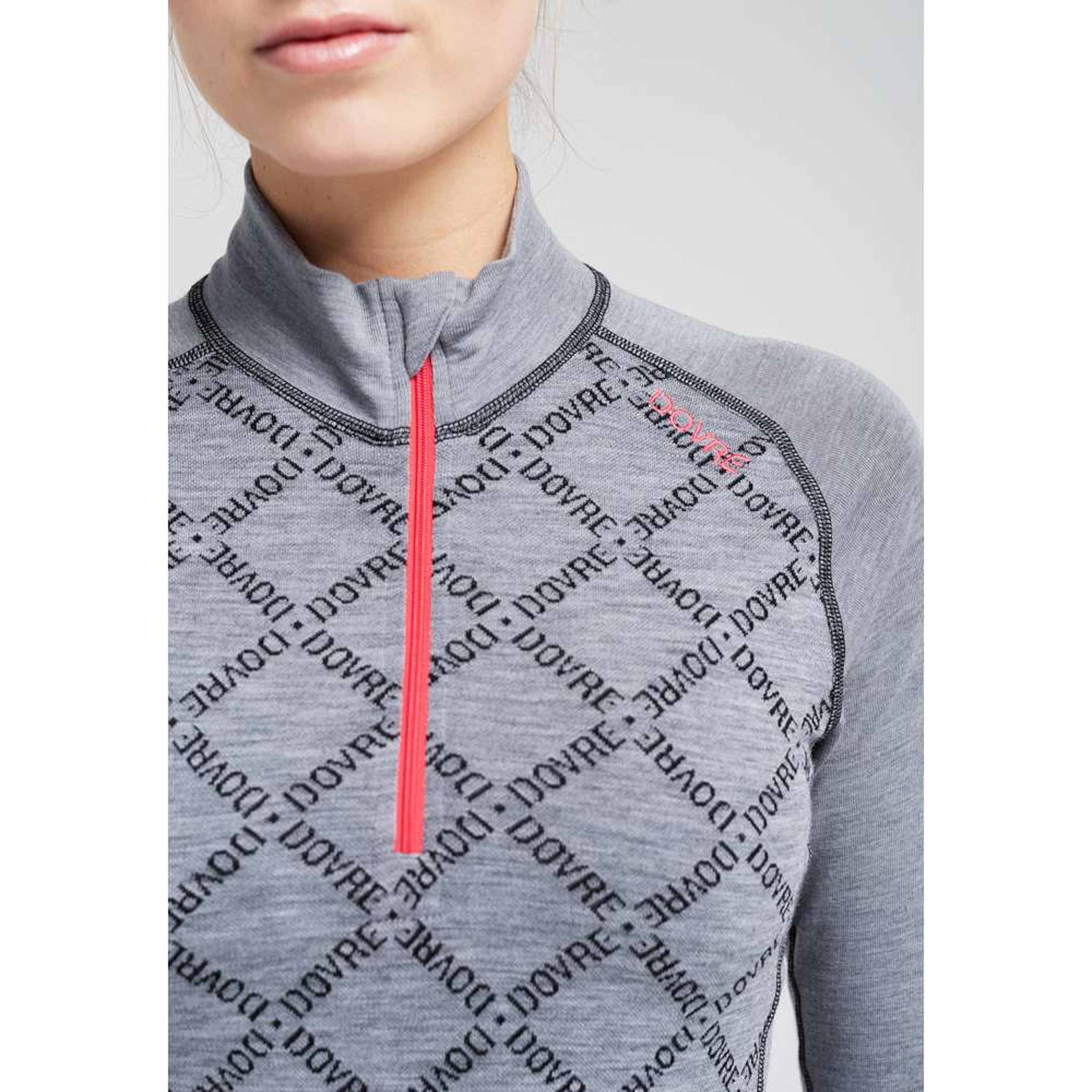 Pullover Med Halv Dragkedja | 100% Ull | Grå