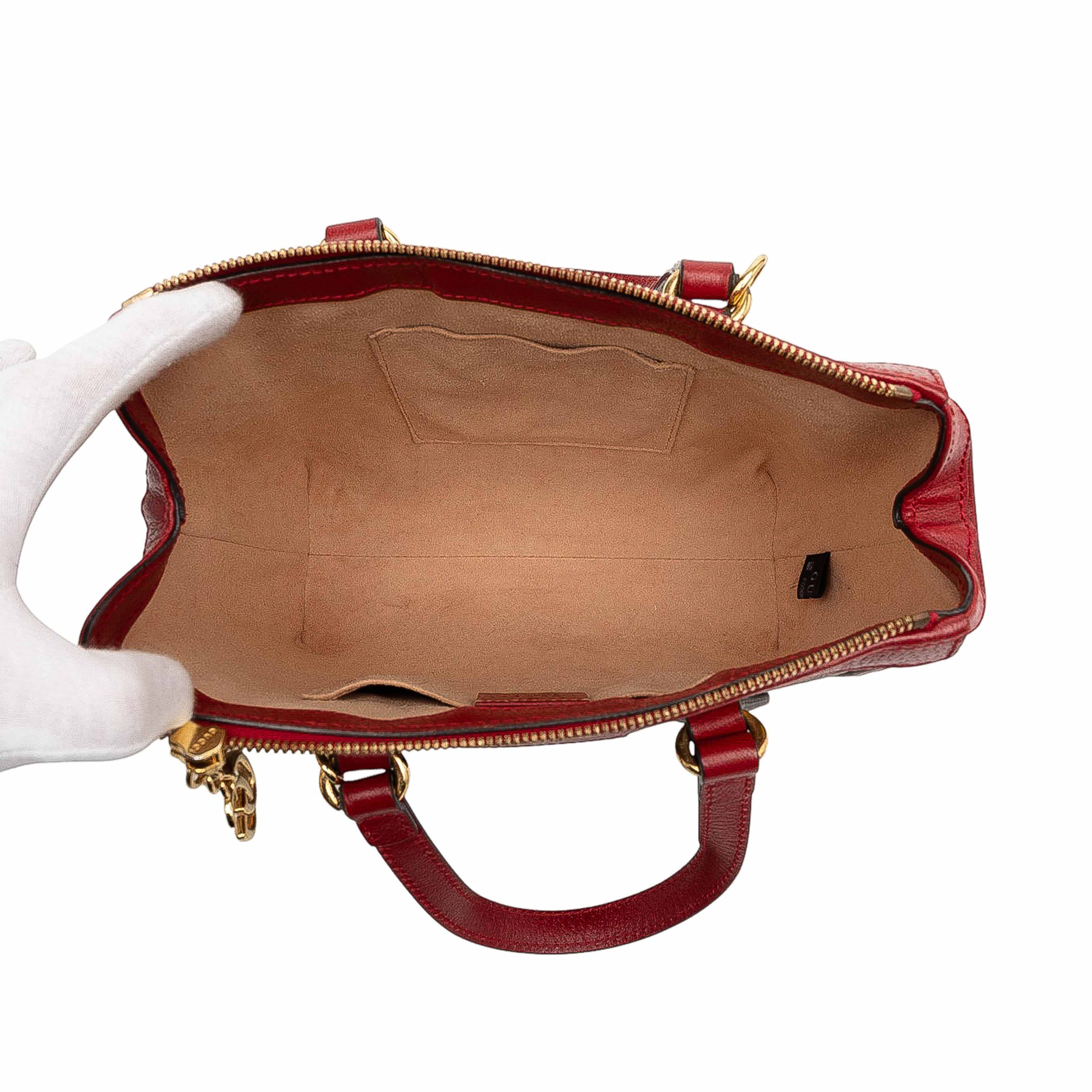 Gucci Gg Flora Ophidia Satchel, från Luxclusif, i färgen beige. Klicka för att öppna bilden i stort format