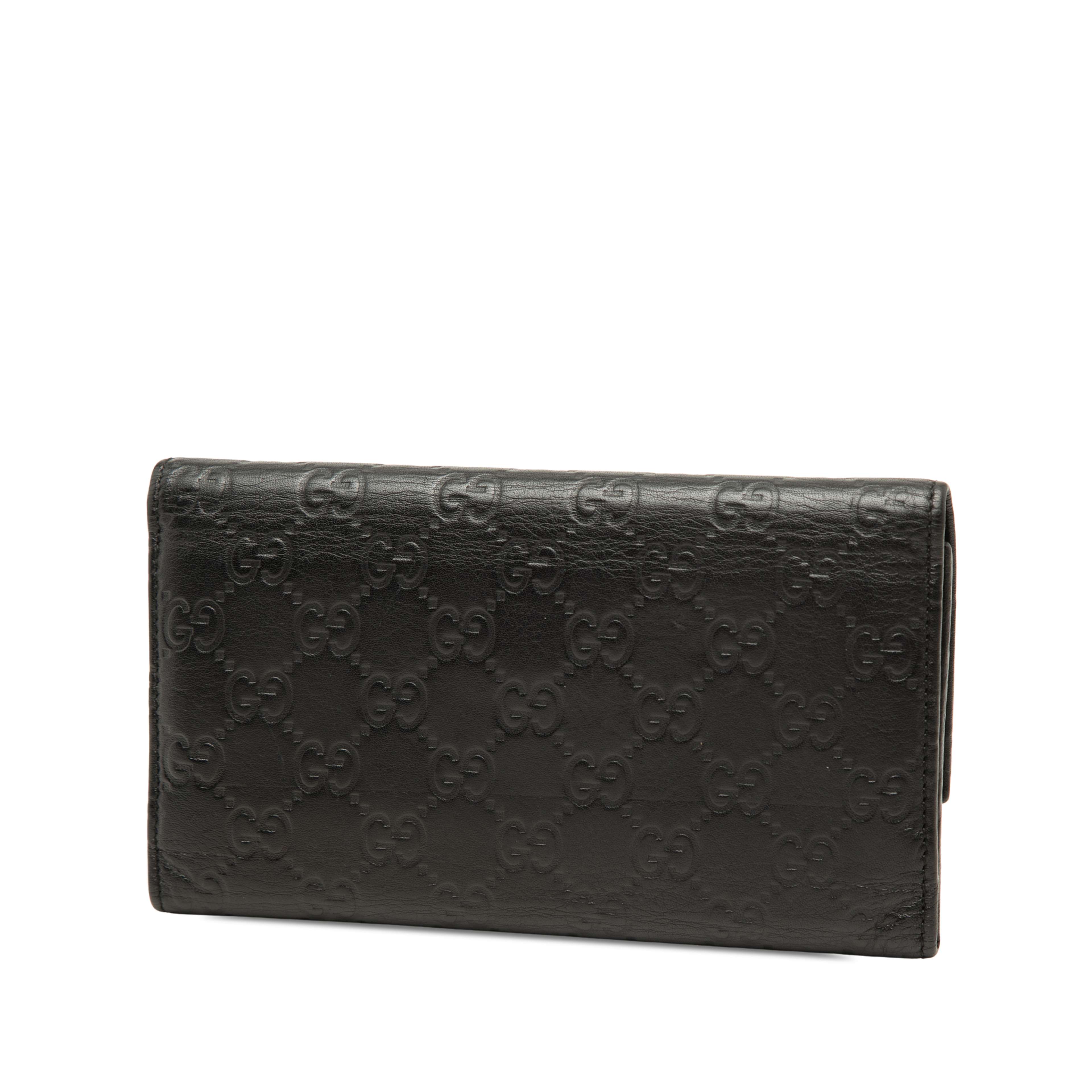 Gucci Guccissima Long Wallet, från Luxclusif, i färgen svart. Klicka för att öppna bilden i stort format
