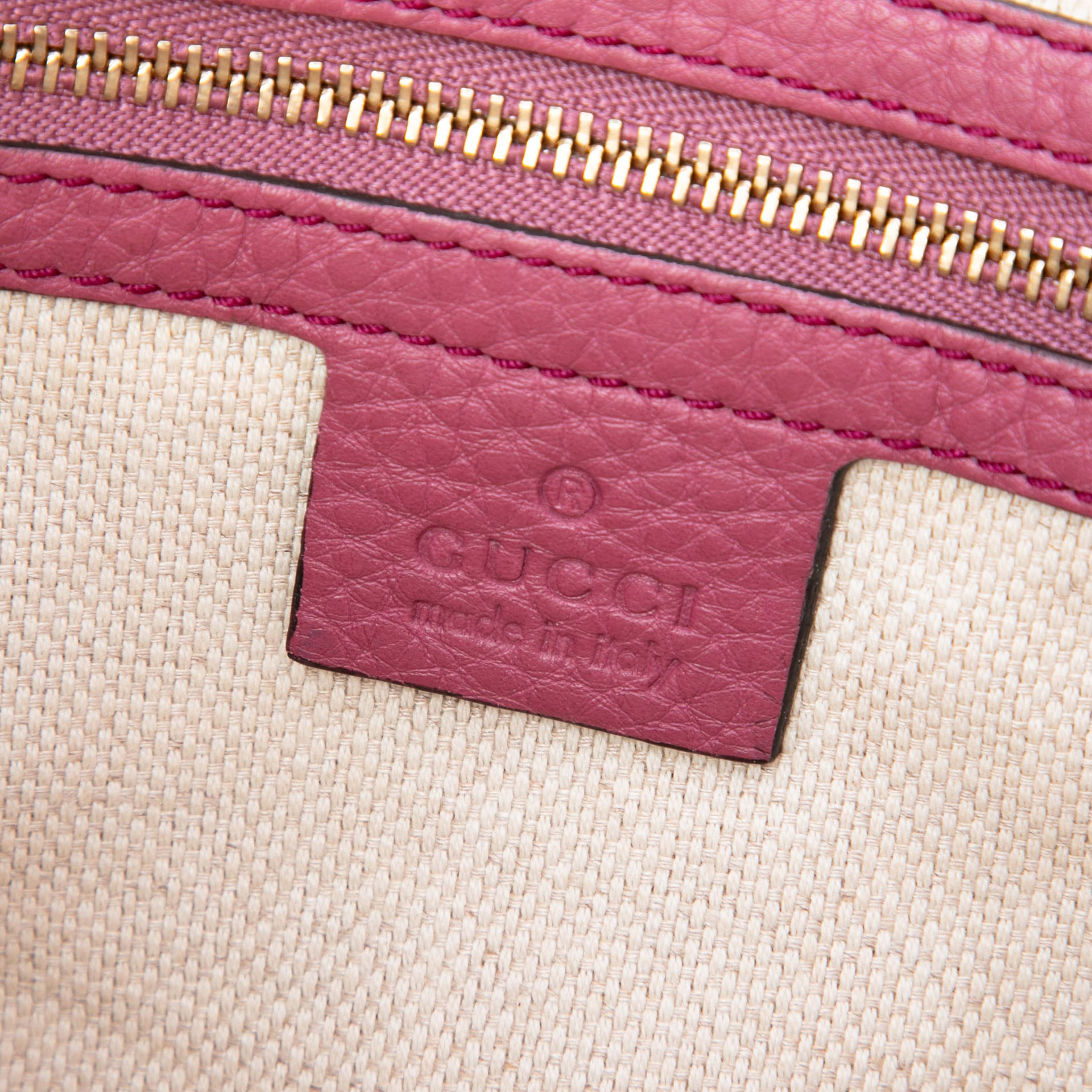 Gucci Small Calfskin Soho Cellarius Satchel, från Luxclusif, i färgen purpur. Klicka för att öppna bilden i stort format