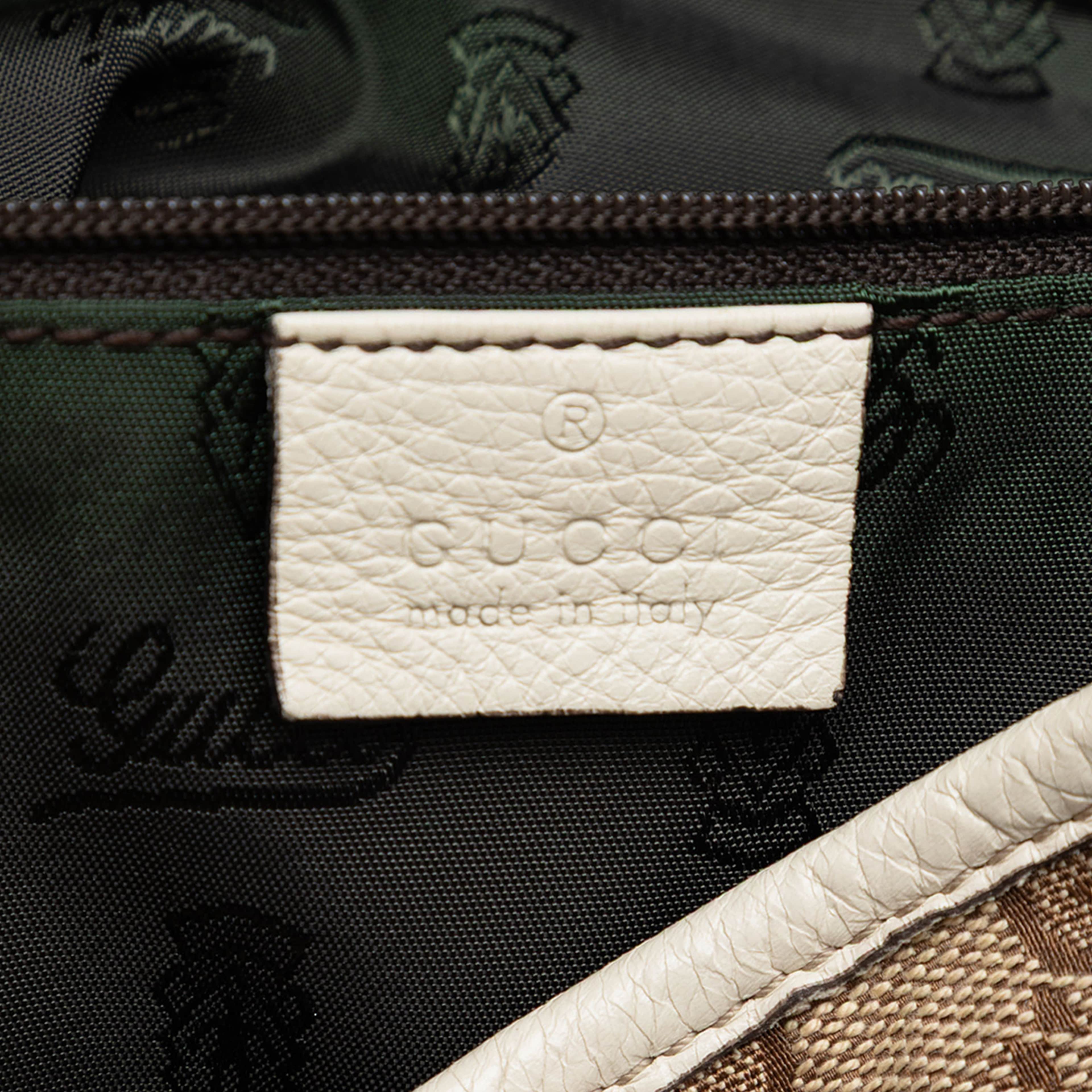 Gucci Large Gg Canvas Tribeca Tote, från Luxclusif, i färgen beige. Klicka för att öppna bilden i stort format