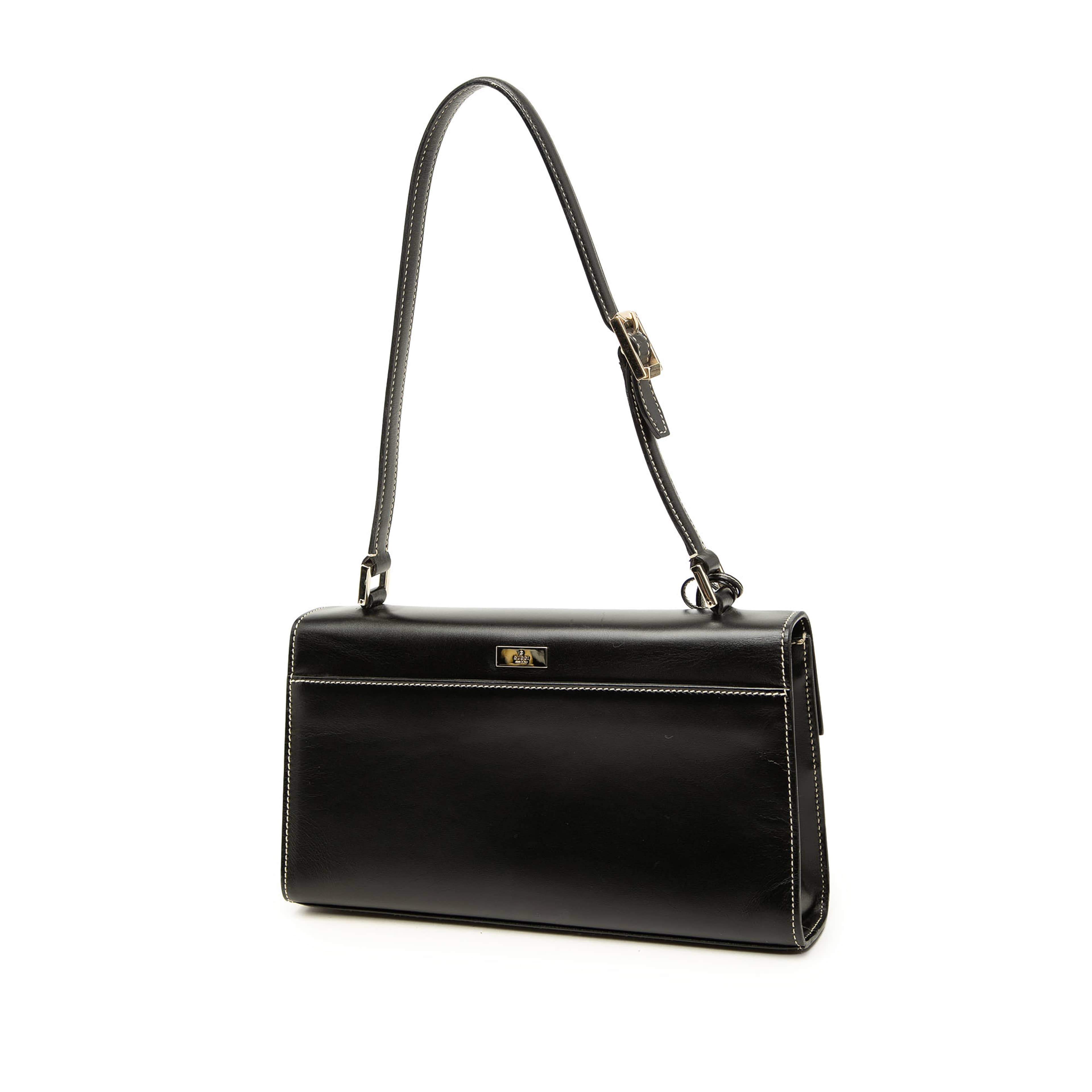Gucci Calfskin Lady Lock Shoulder Bag, från Luxclusif, i färgen svart. Klicka för att öppna bilden i stort format