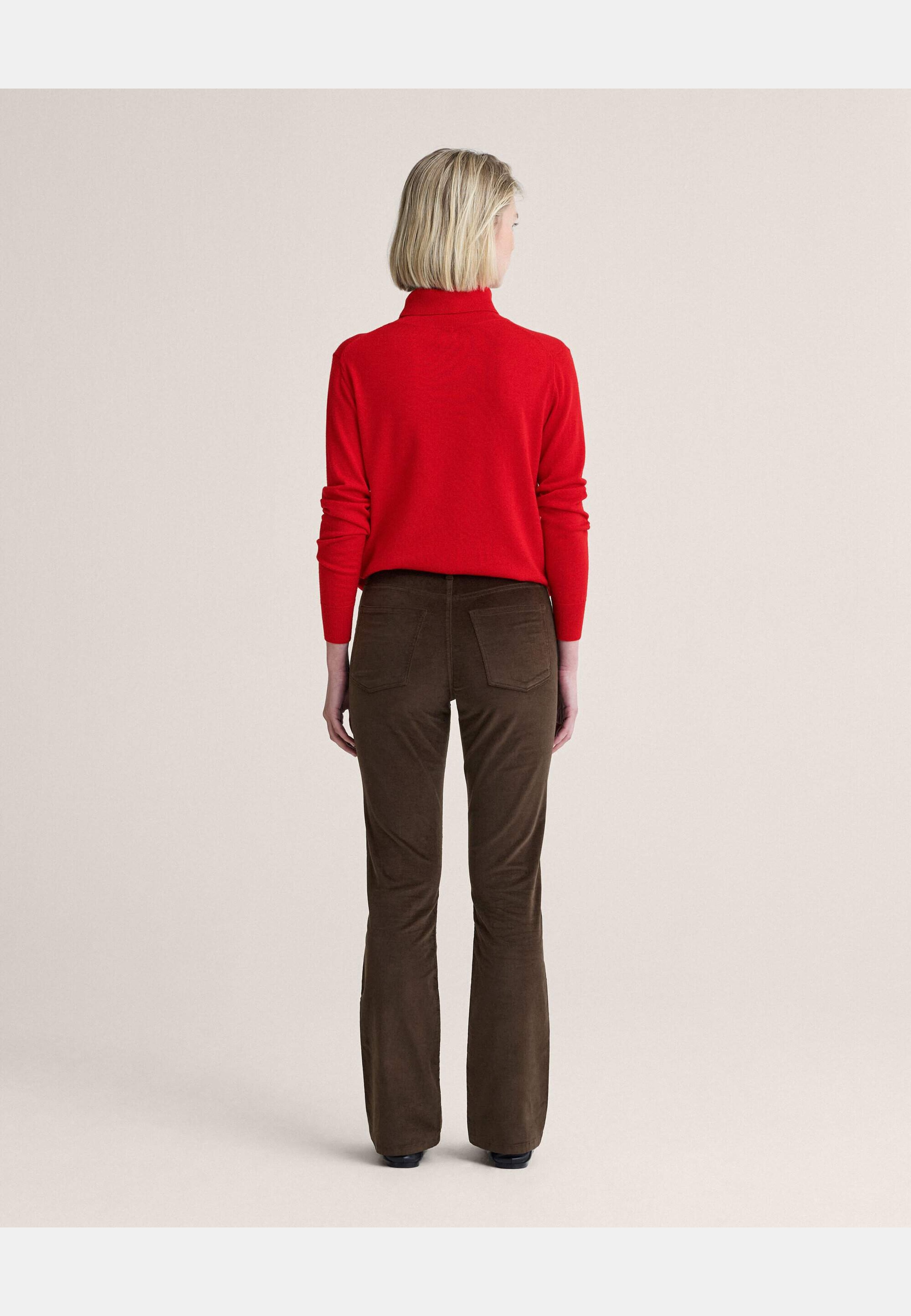Nora Long Velvet Trousers, från Newhouse, i färgen brun. Klicka för att öppna bilden i stort format