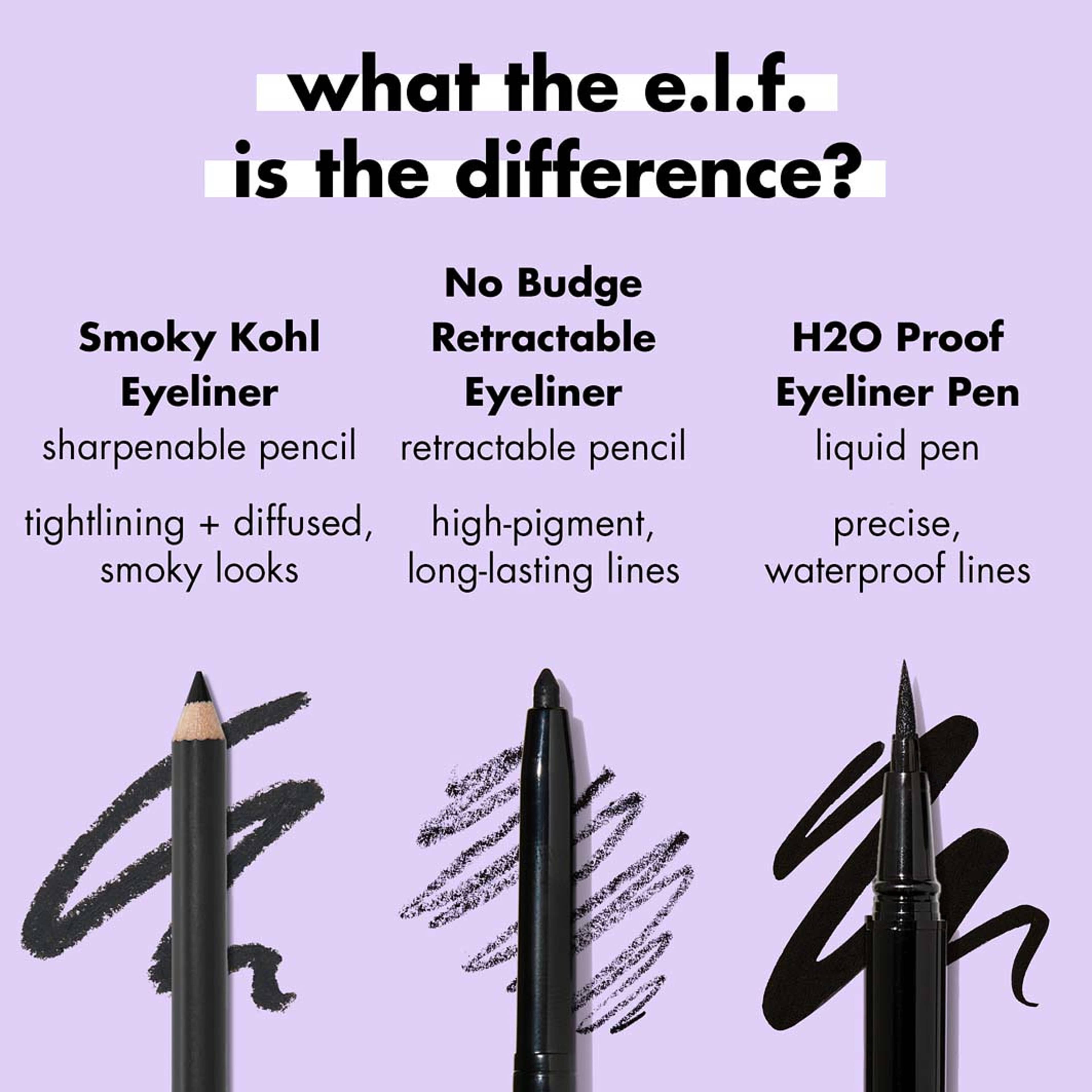 Smoky Eye-Con Kohl Eyeliner, från e.l.f, i färgen Black Velvet. Klicka för att öppna bilden i stort format