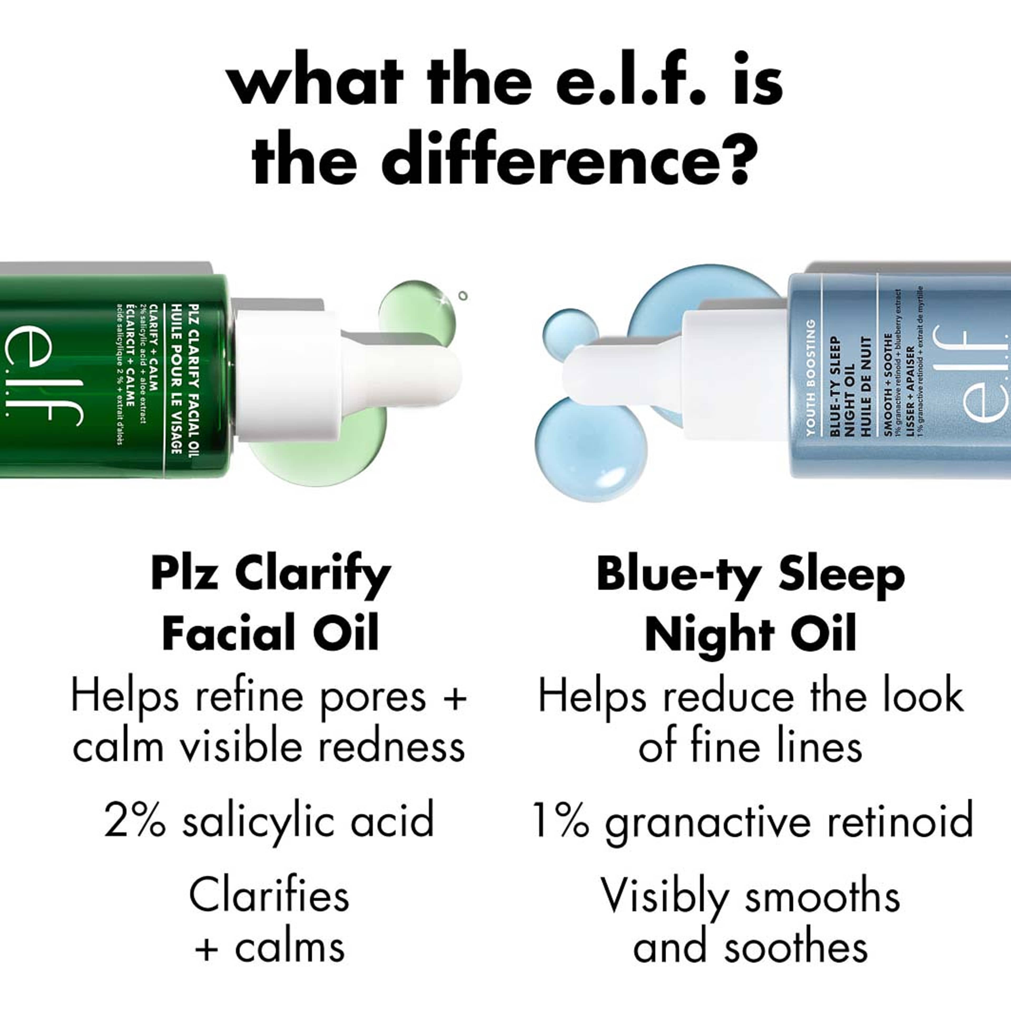 PLZ Clarify Facial Oil, från e.l.f. Klicka för att öppna bilden i stort format