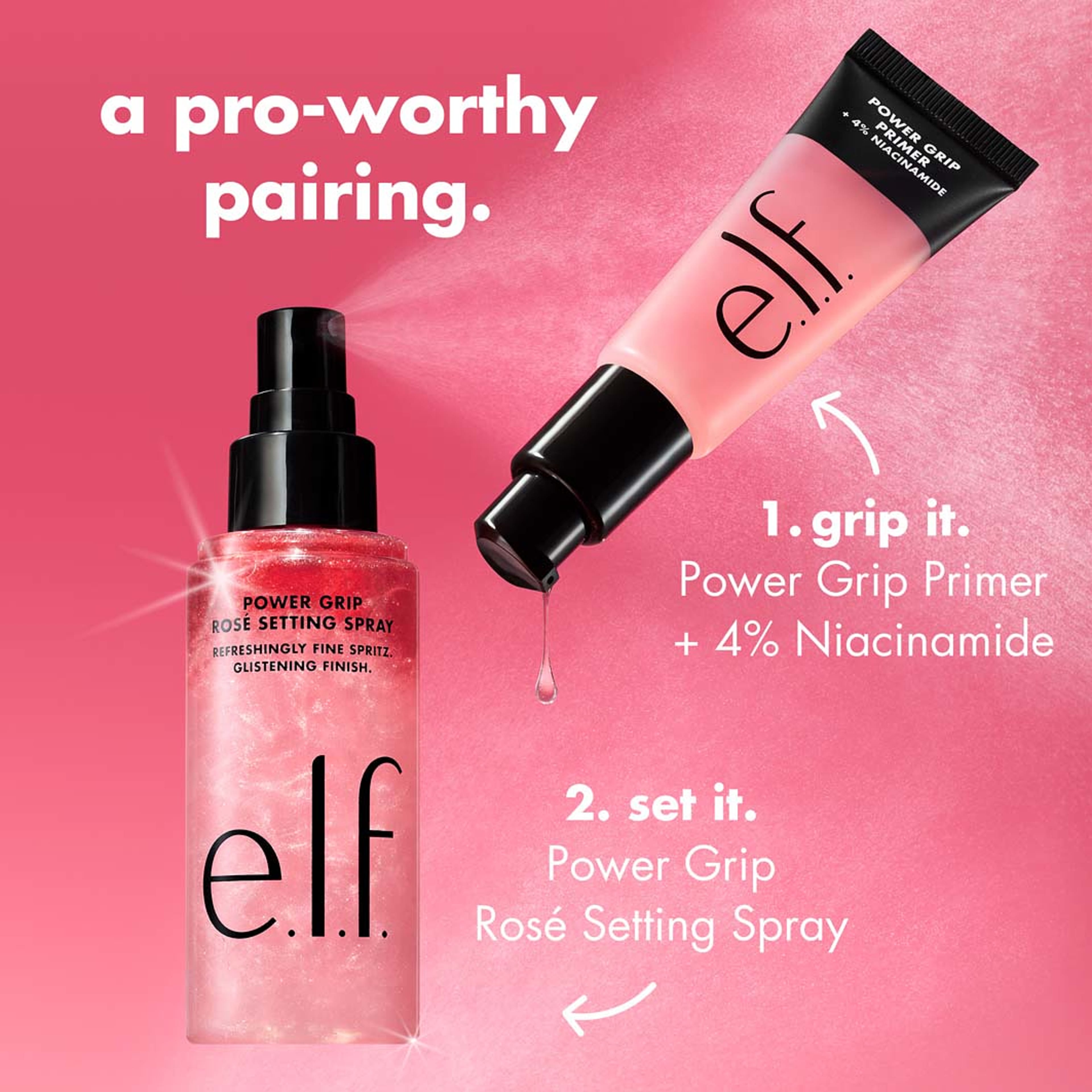 Power Grip Rose Setting Spray, från e.l.f. Klicka för att öppna bilden i stort format