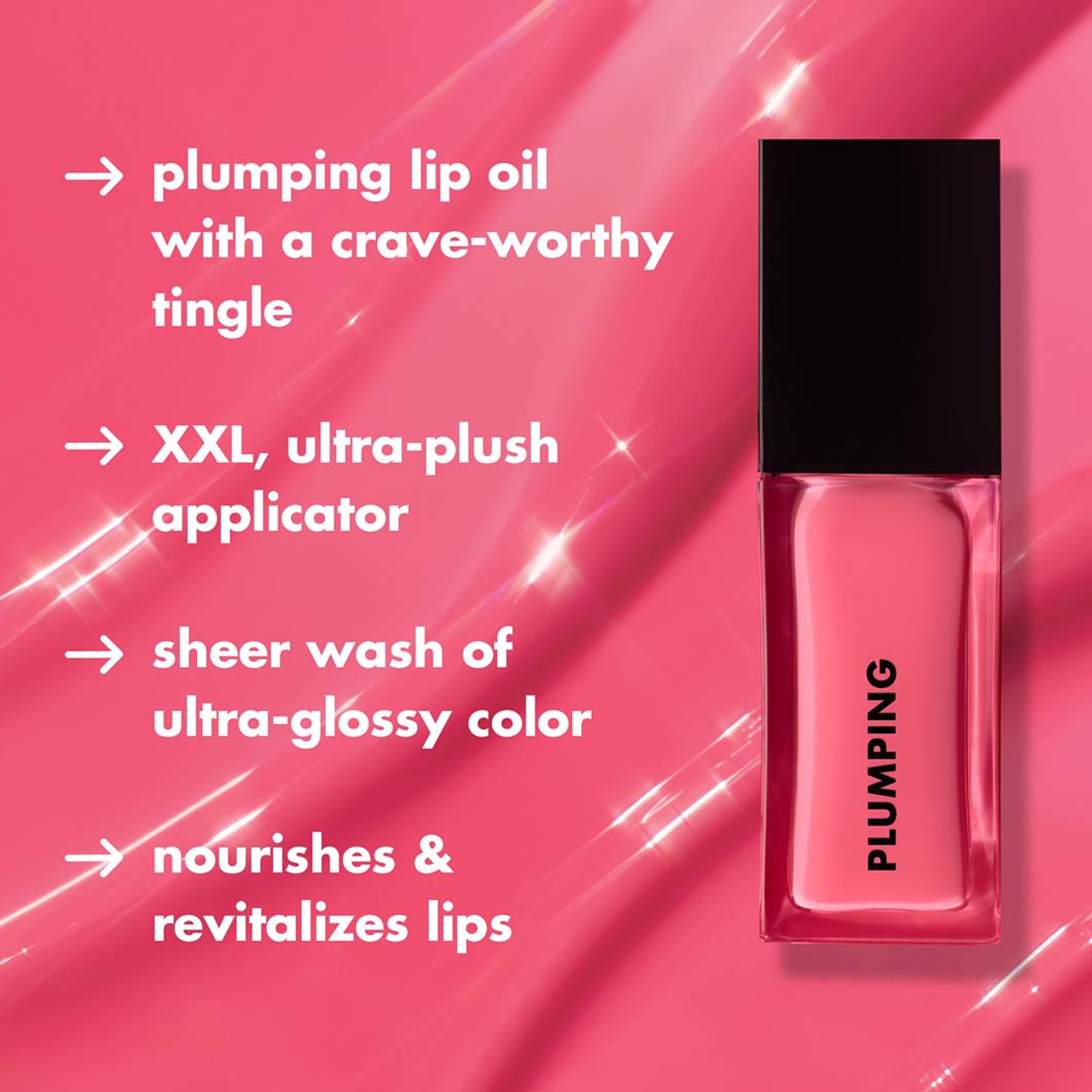 Glow Reviver Plumping Lip Oil, från e.l.f, i färgen Piggy Bank. Klicka för att öppna bilden i stort format