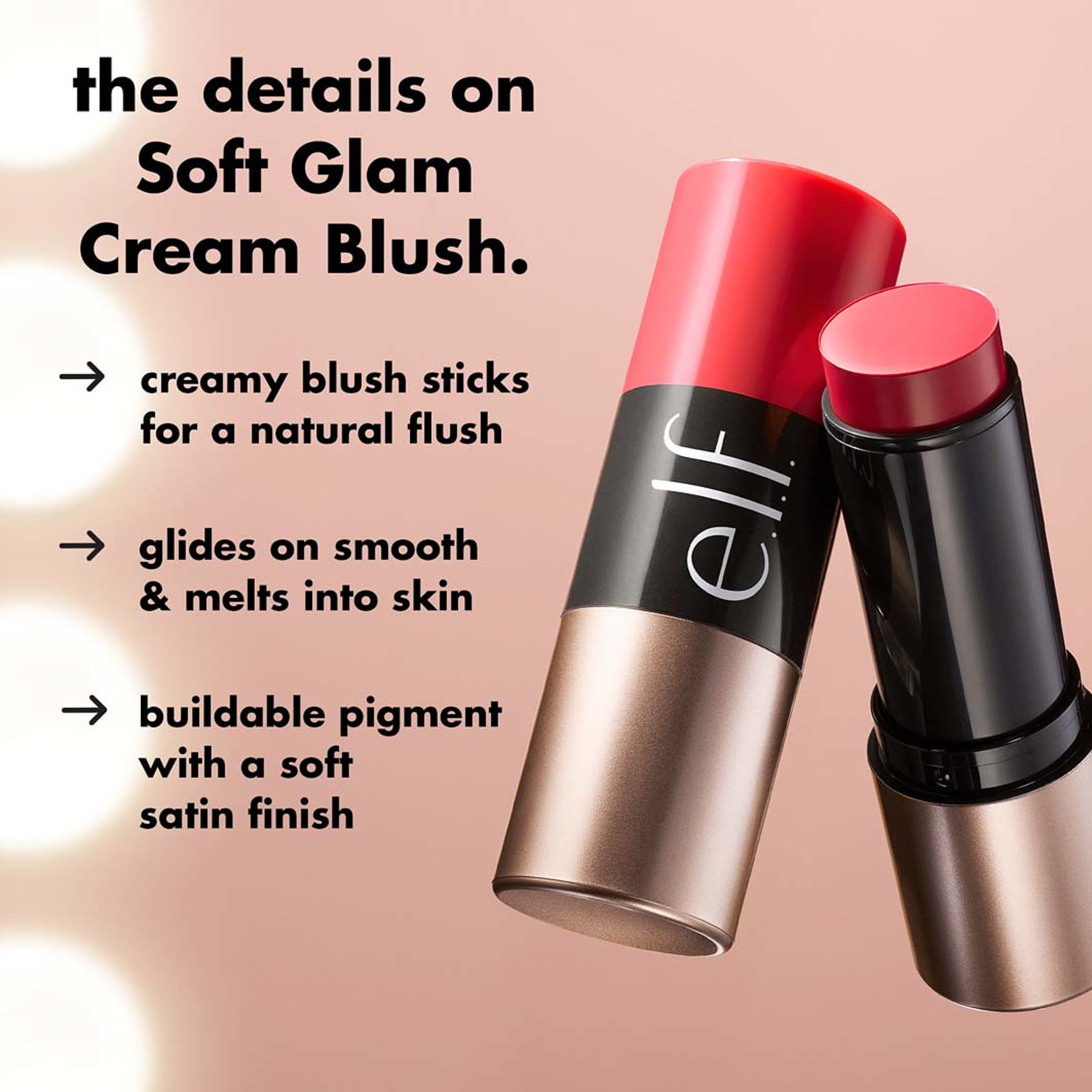 Soft Glam Cream Blush, från e.l.f, i färgen Heat Check. Klicka för att öppna bilden i stort format