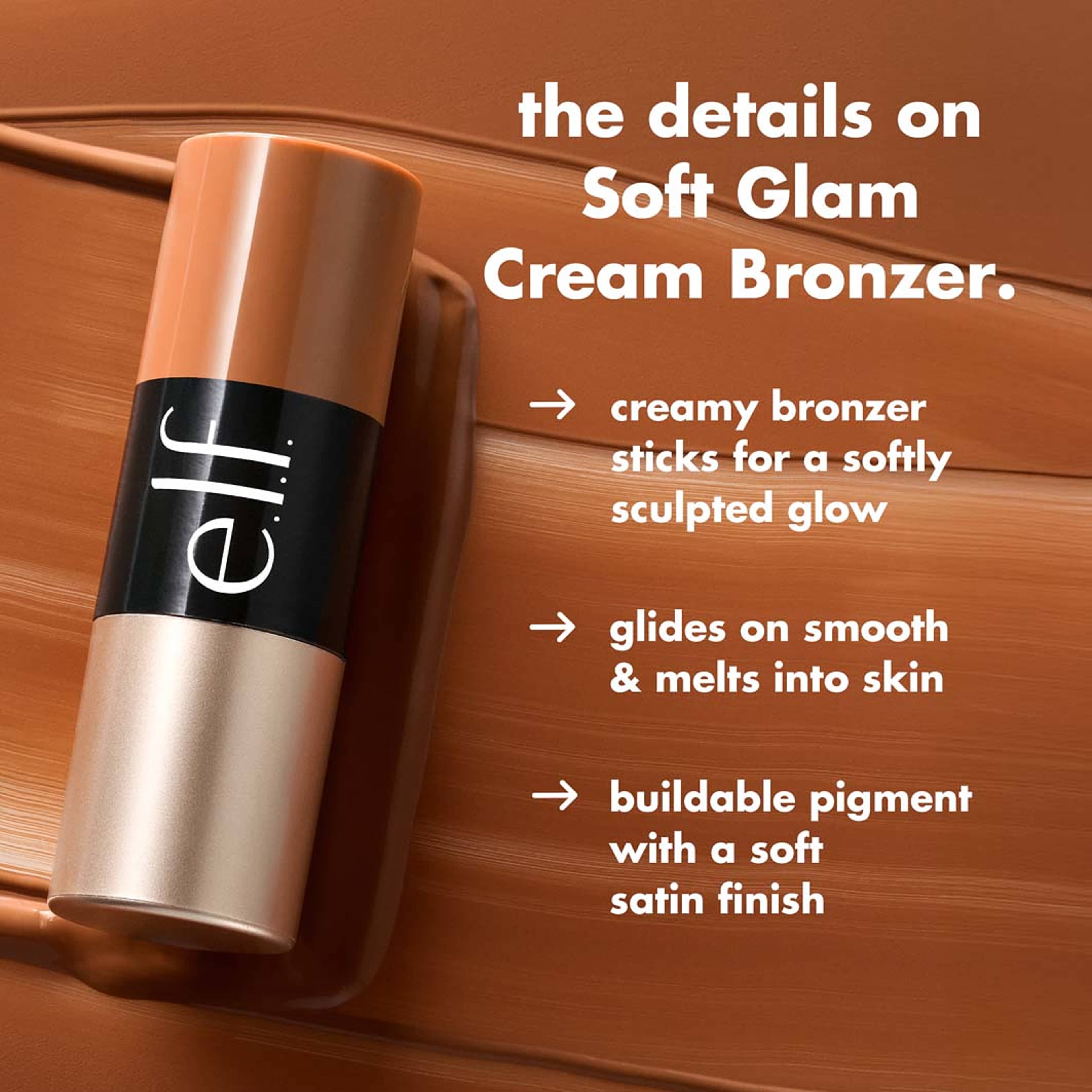 Soft Glam Cream Bronzer, från e.l.f, i färgen Deep/Rich. Klicka för att öppna bilden i stort format