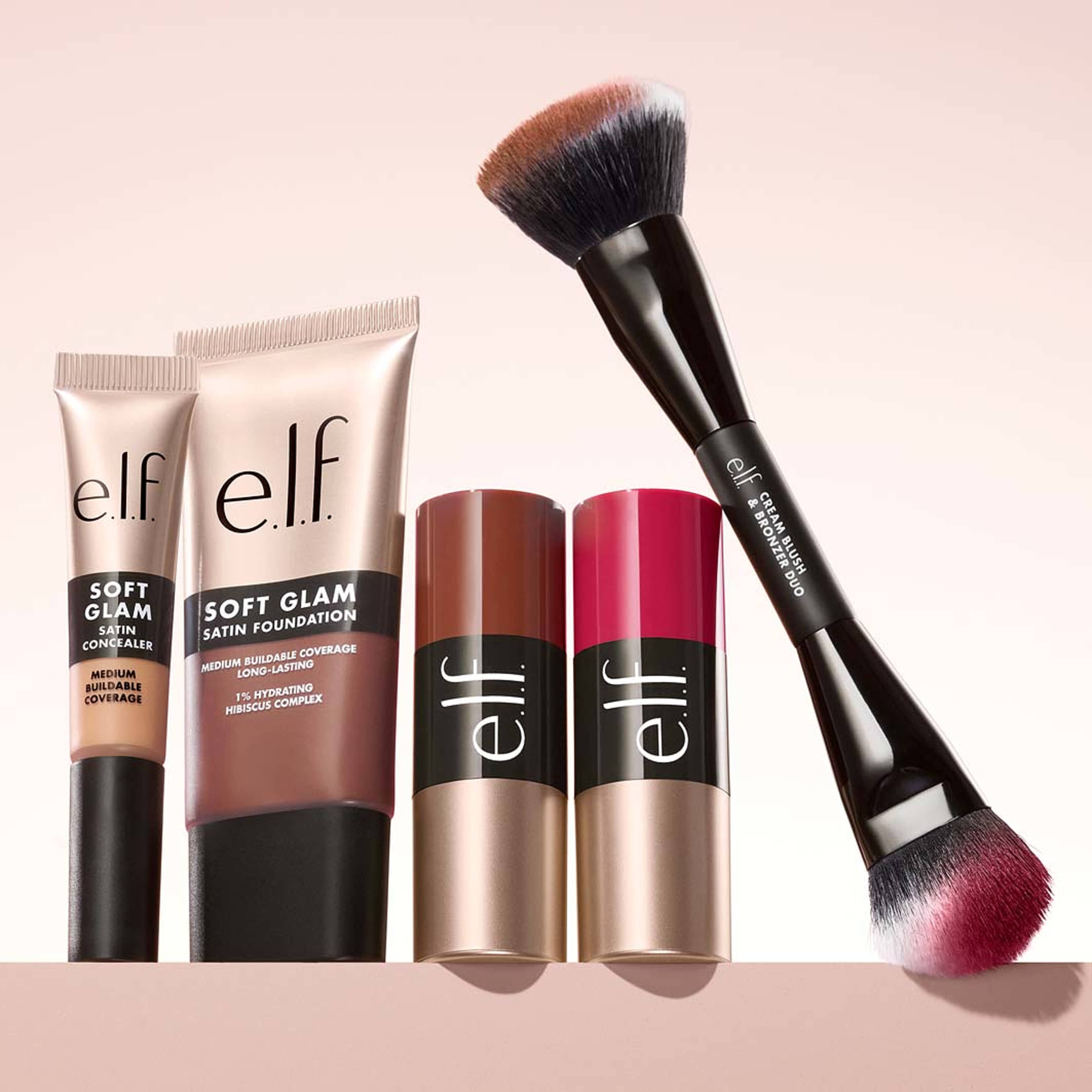 Makeup Brushes Cream Blush & Bronzer Duo Brush, från e.l.f. Klicka för att öppna bilden i stort format