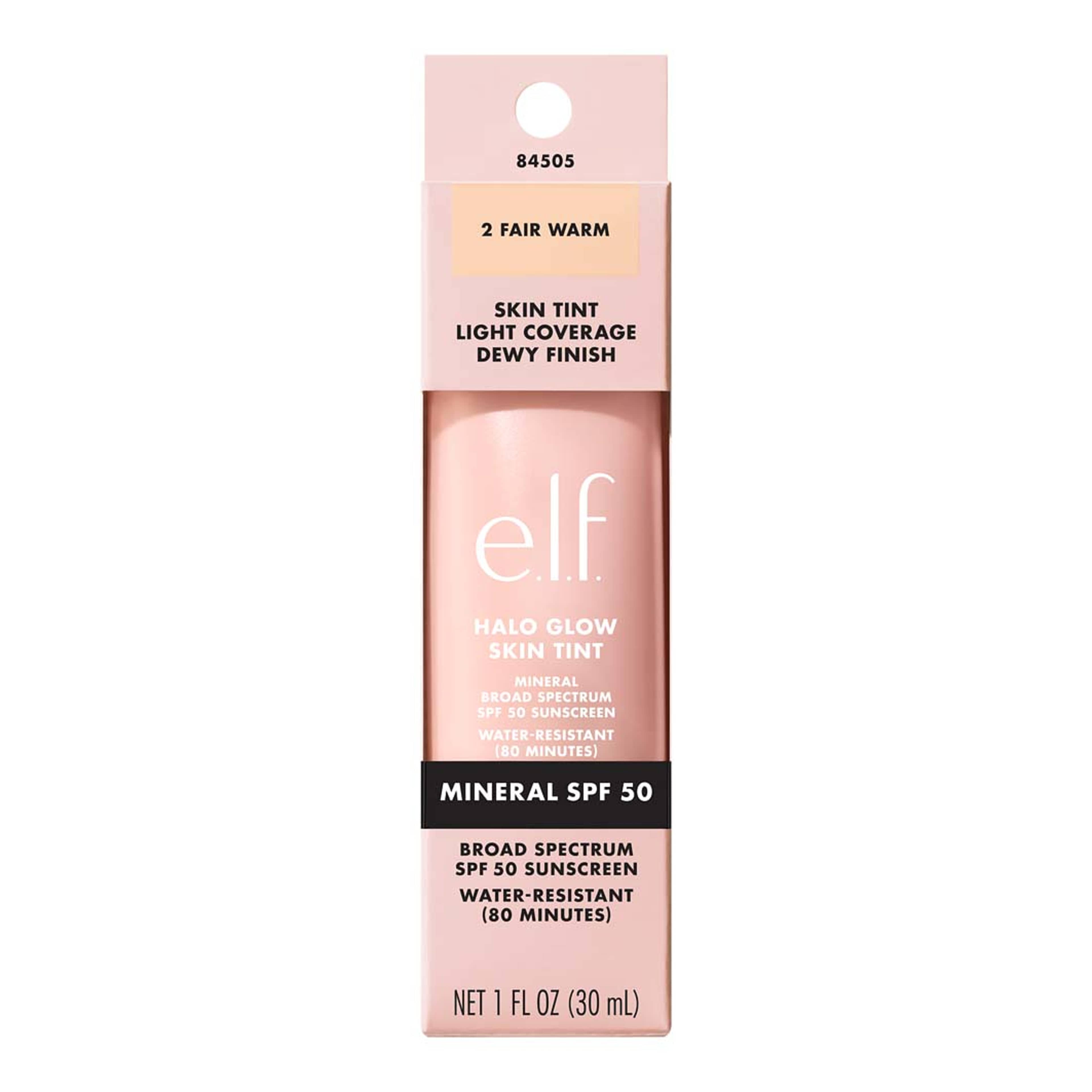 Halo Glow Skin Tint SPF50, från e.l.f, i färgen Fair Warm. Klicka för att öppna bilden i stort format