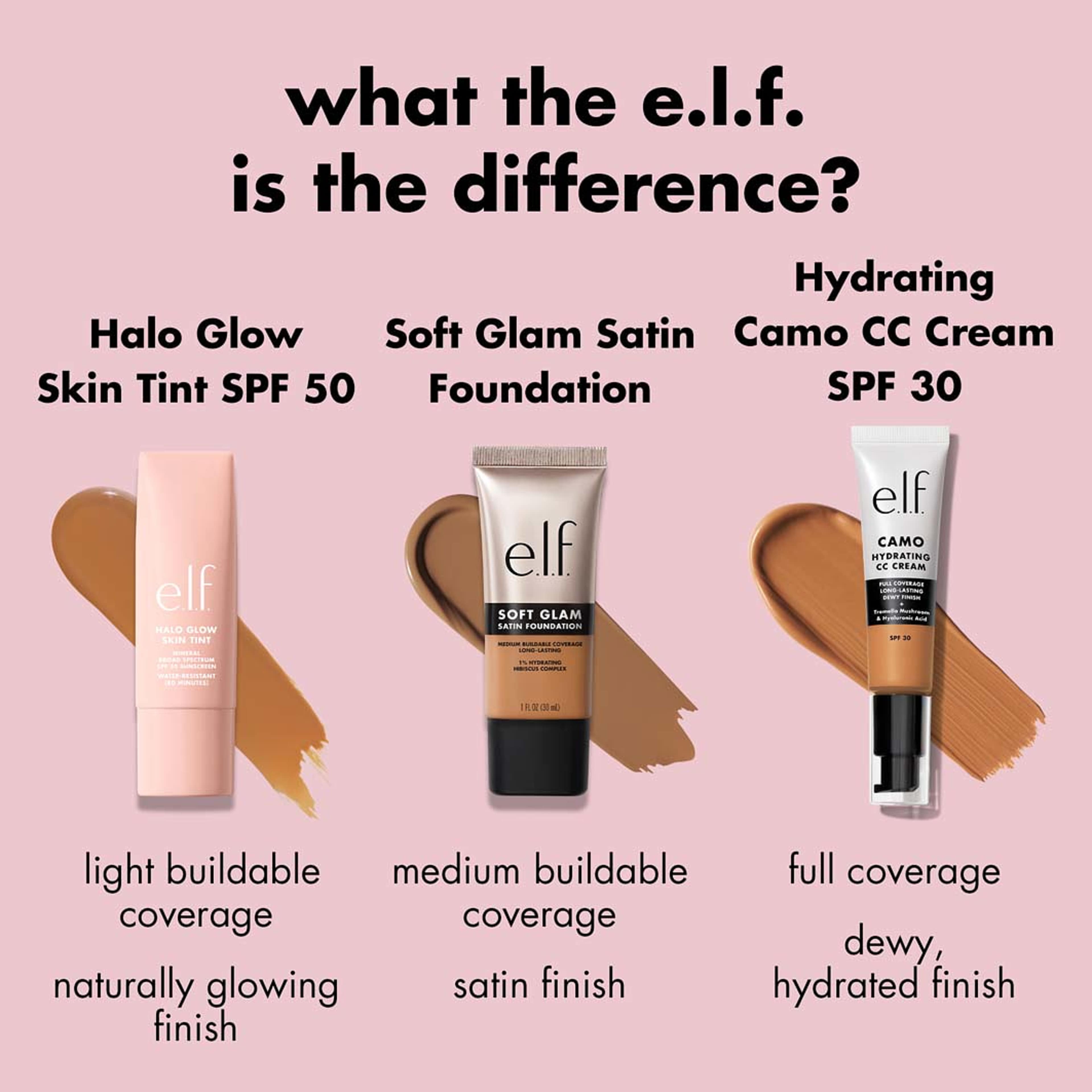 Halo Glow Skin Tint SPF50, från e.l.f, i färgen Rich Neutral. Klicka för att öppna bilden i stort format