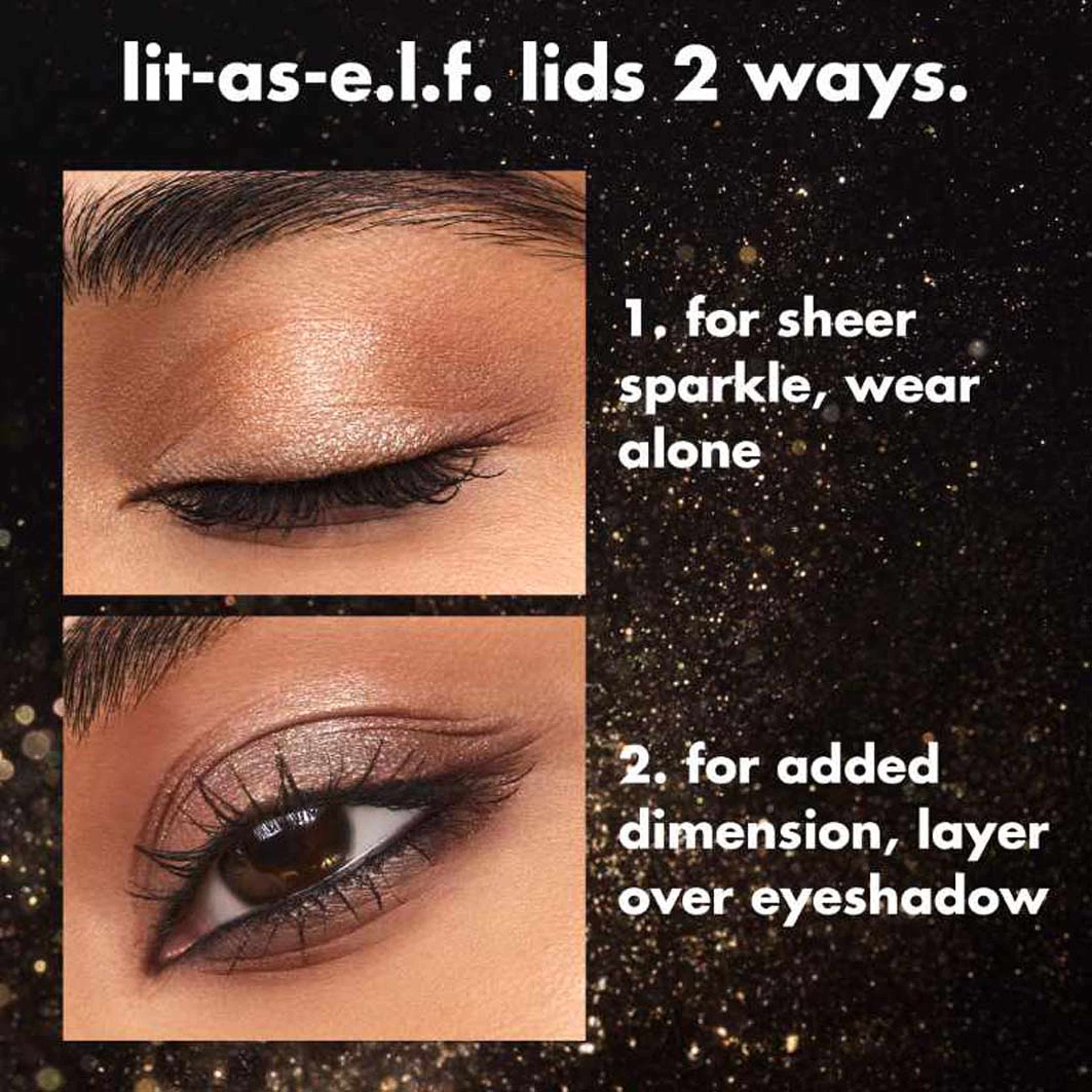 Fine as Fleck Glitter Eyeshadow, från e.l.f, i färgen Champ Showe. Klicka för att öppna bilden i stort format