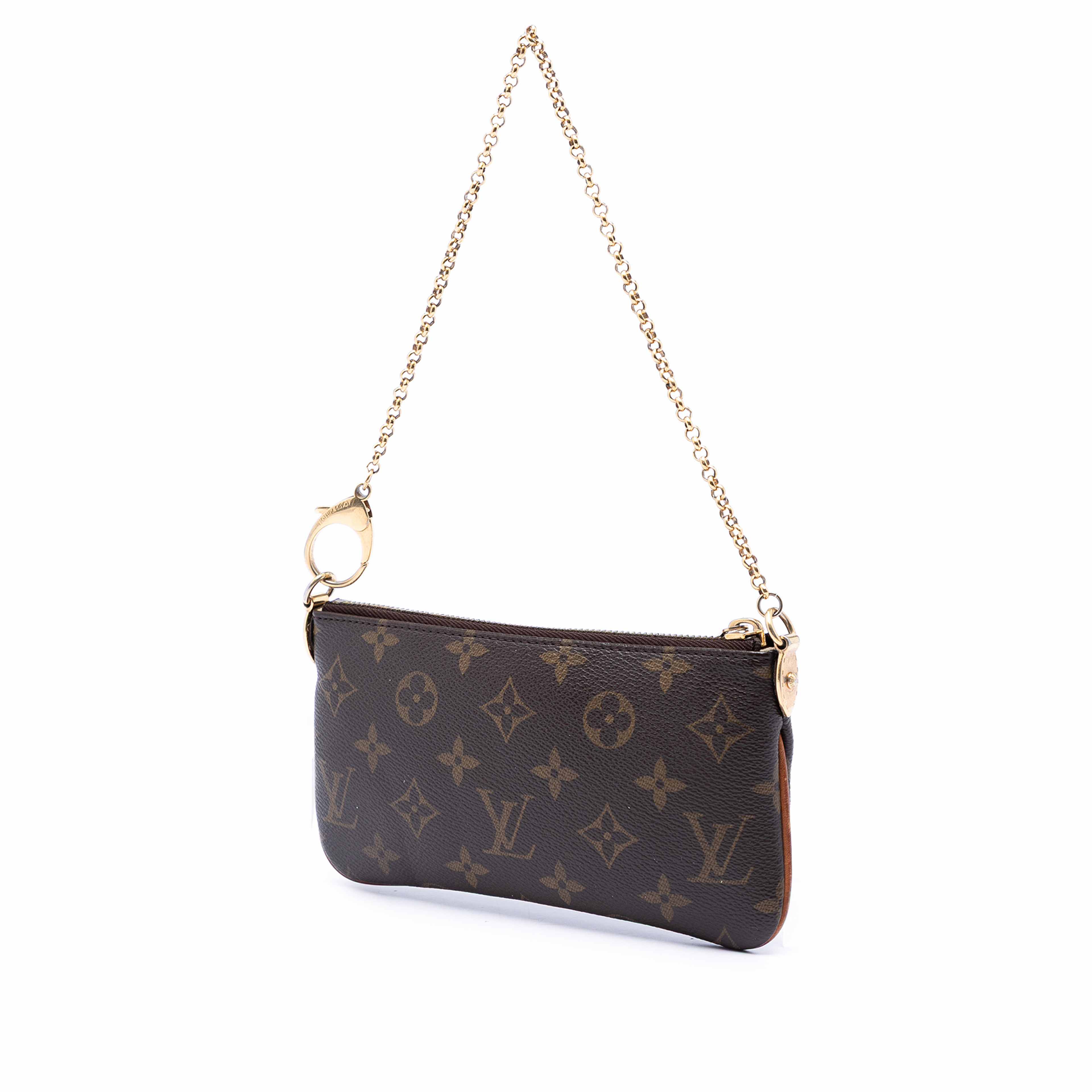 Louis Vuitton Monogram Pochette Milla Mm, från Luxclusif, i färgen brown. Klicka för att öppna bilden i stort format