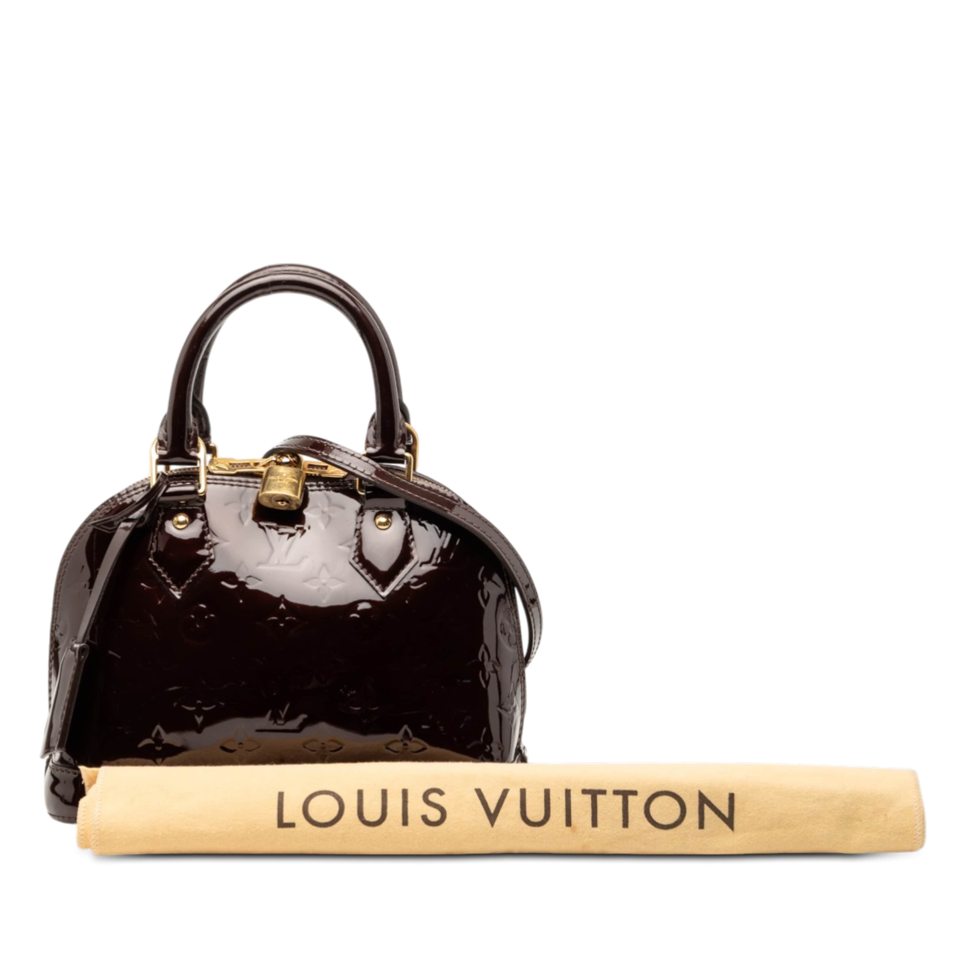 Louis Vuitton Monogram Vernis Alma Bb, från Luxclusif, i färgen purpur. Klicka för att öppna bilden i stort format