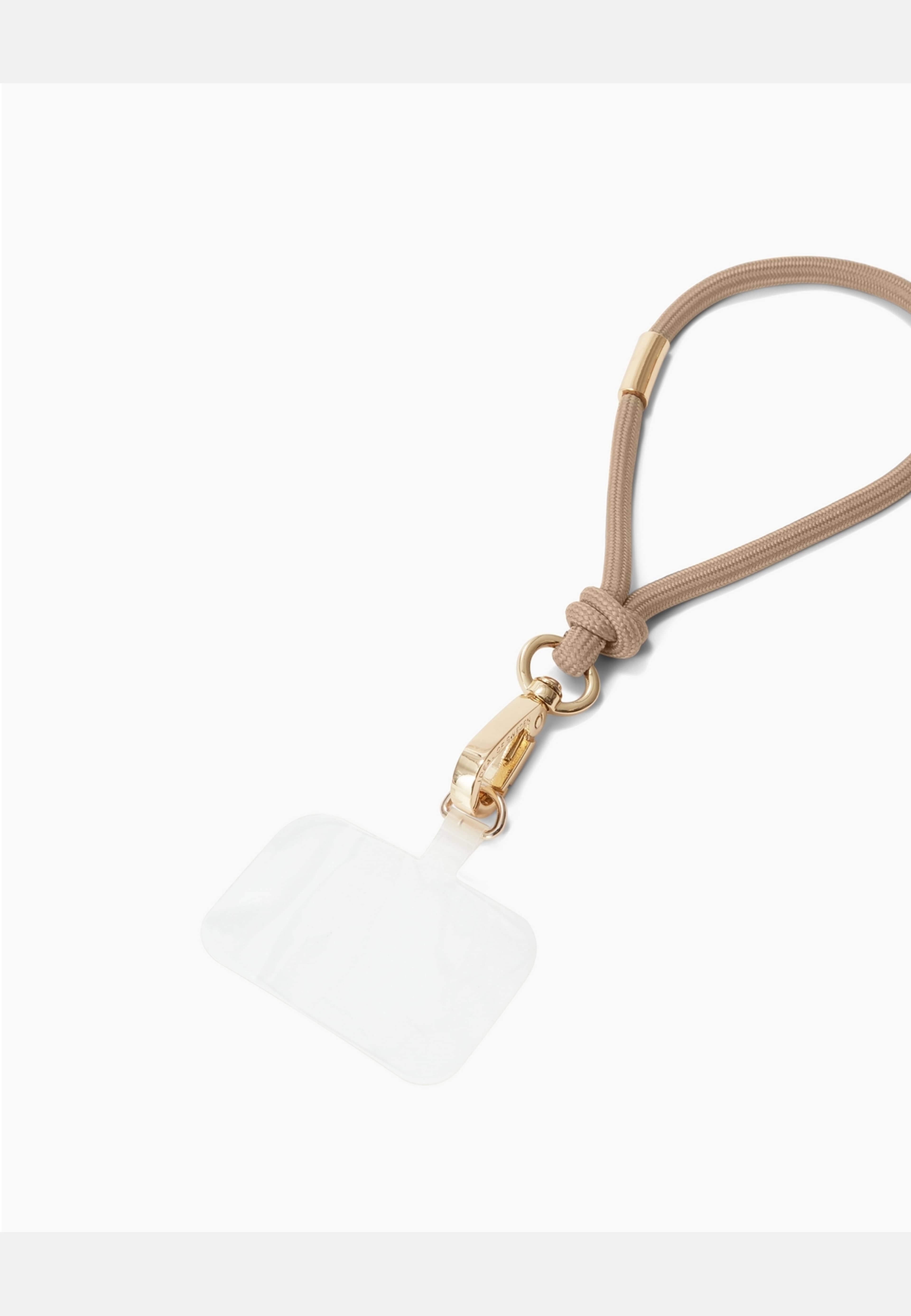 Cord Phone Wristlet Beige
