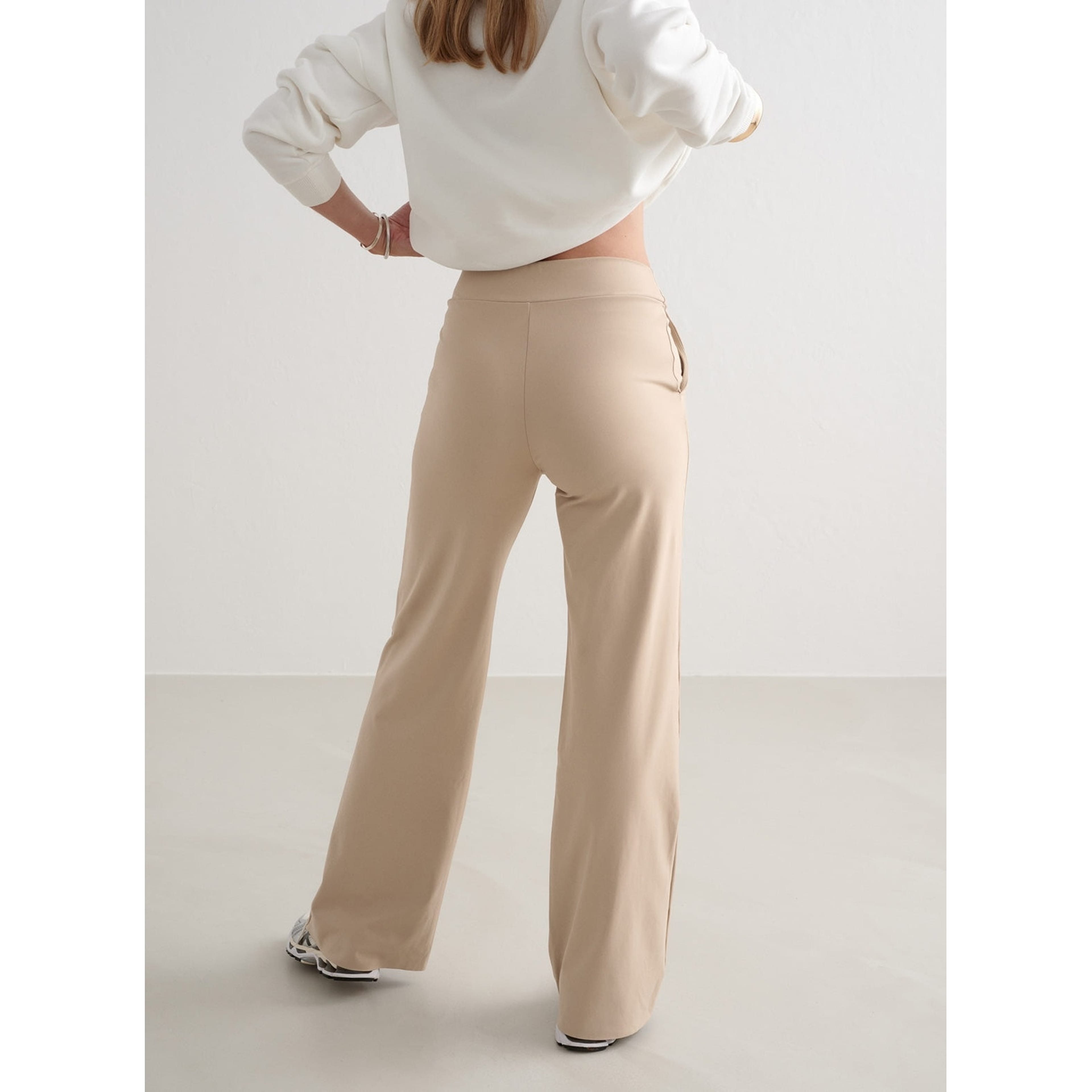 Beige Sense Wide Pants