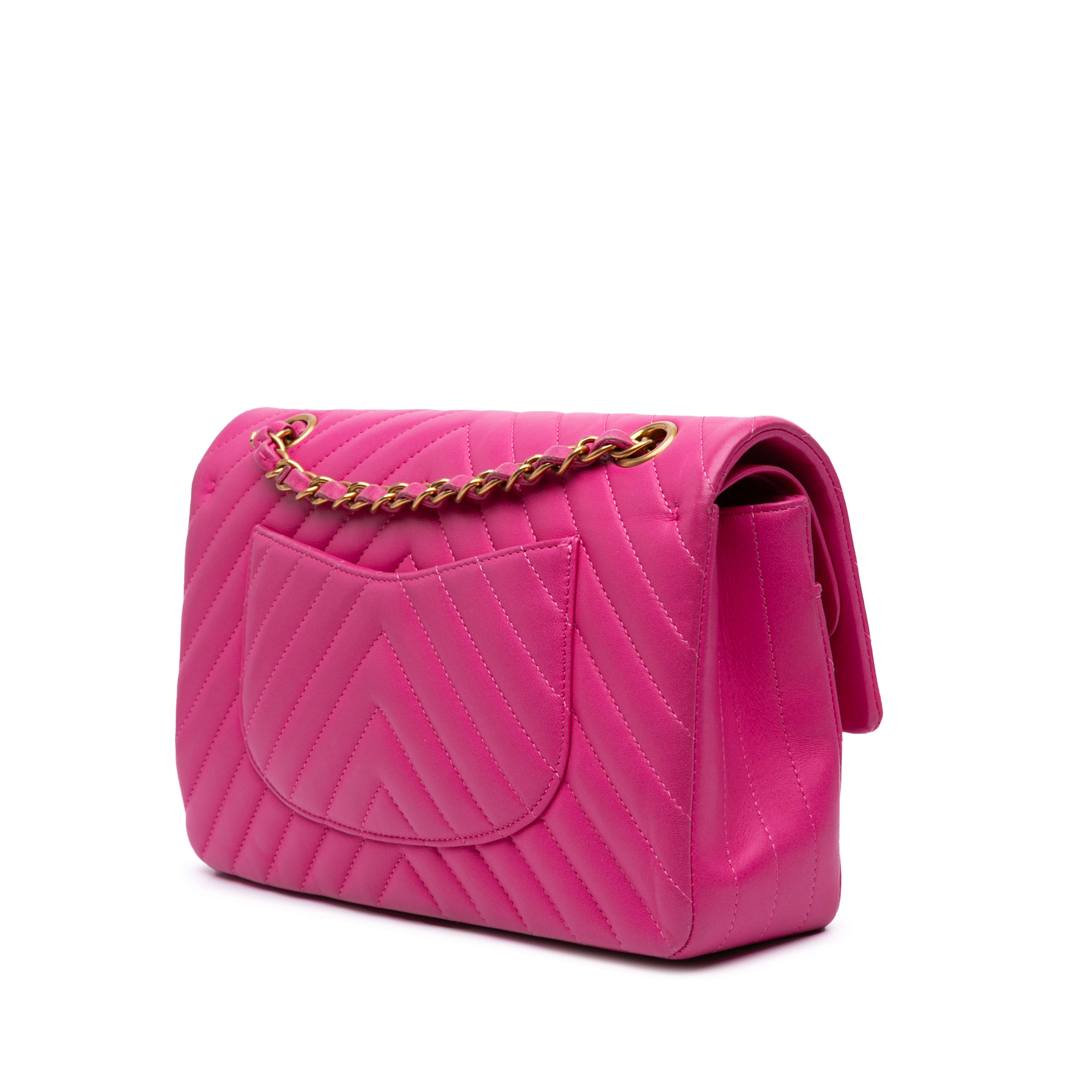 Chanel Medium Classic Chevron Lambskin Double Flap