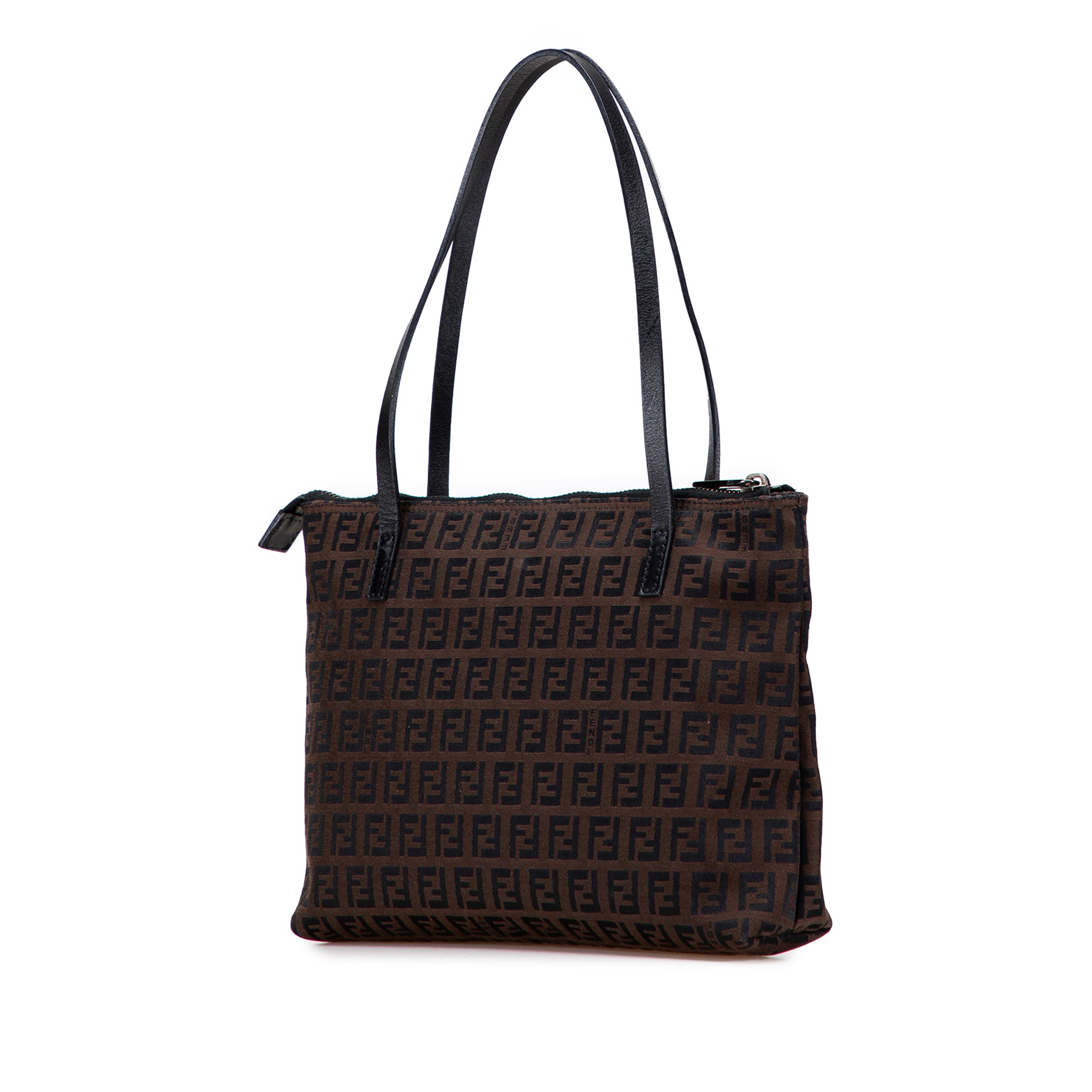 Fendi Zucchino Canvas Tote, från Luxclusif, i färgen brun. Klicka för att öppna bilden i stort format