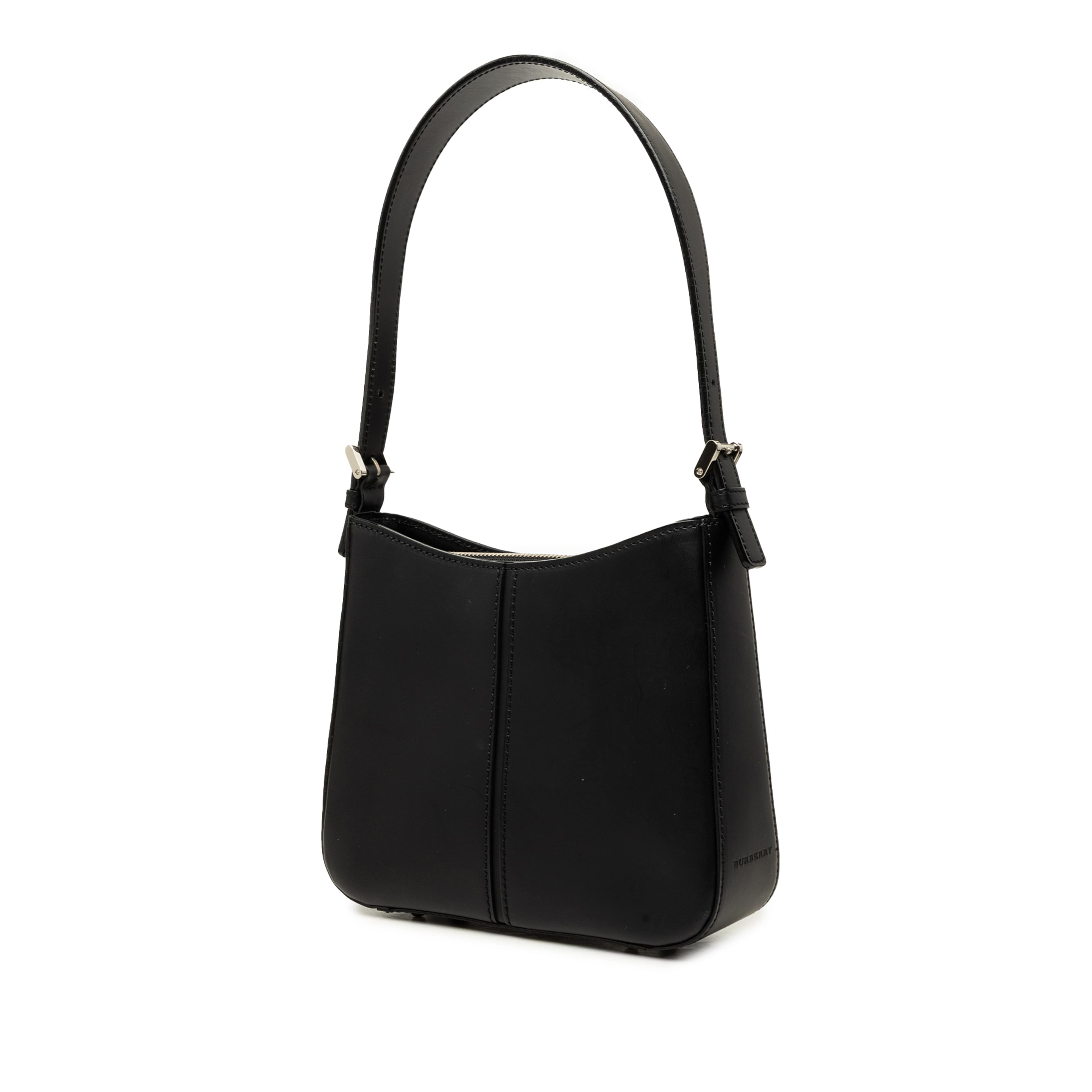 Burberry Leather Shoulder Bag, från Luxclusif, i färgen svart. Klicka för att öppna bilden i stort format