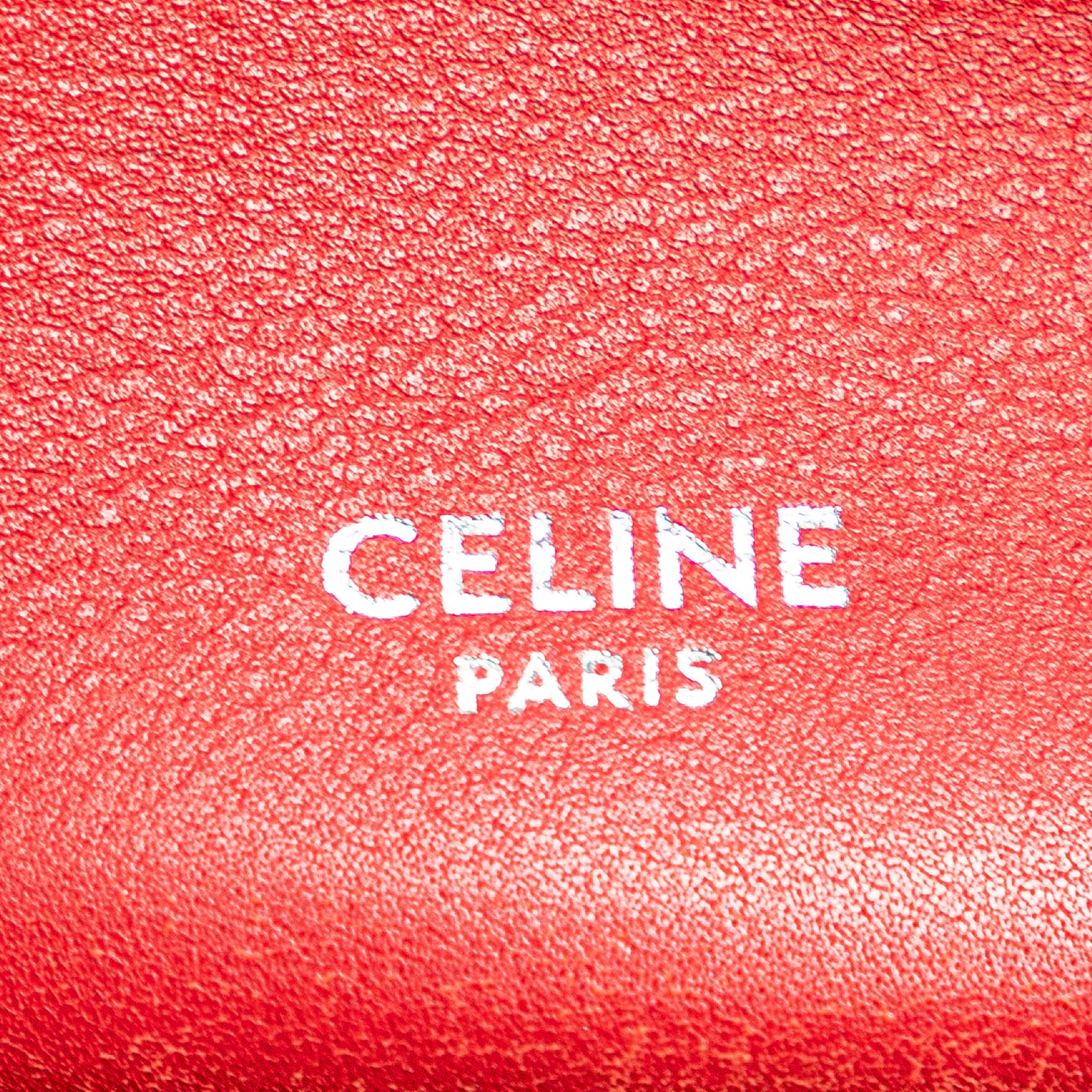 Celine Leather Big Bag Bucket Crossbody, från Luxclusif, i färgen red. Klicka för att öppna bilden i stort format