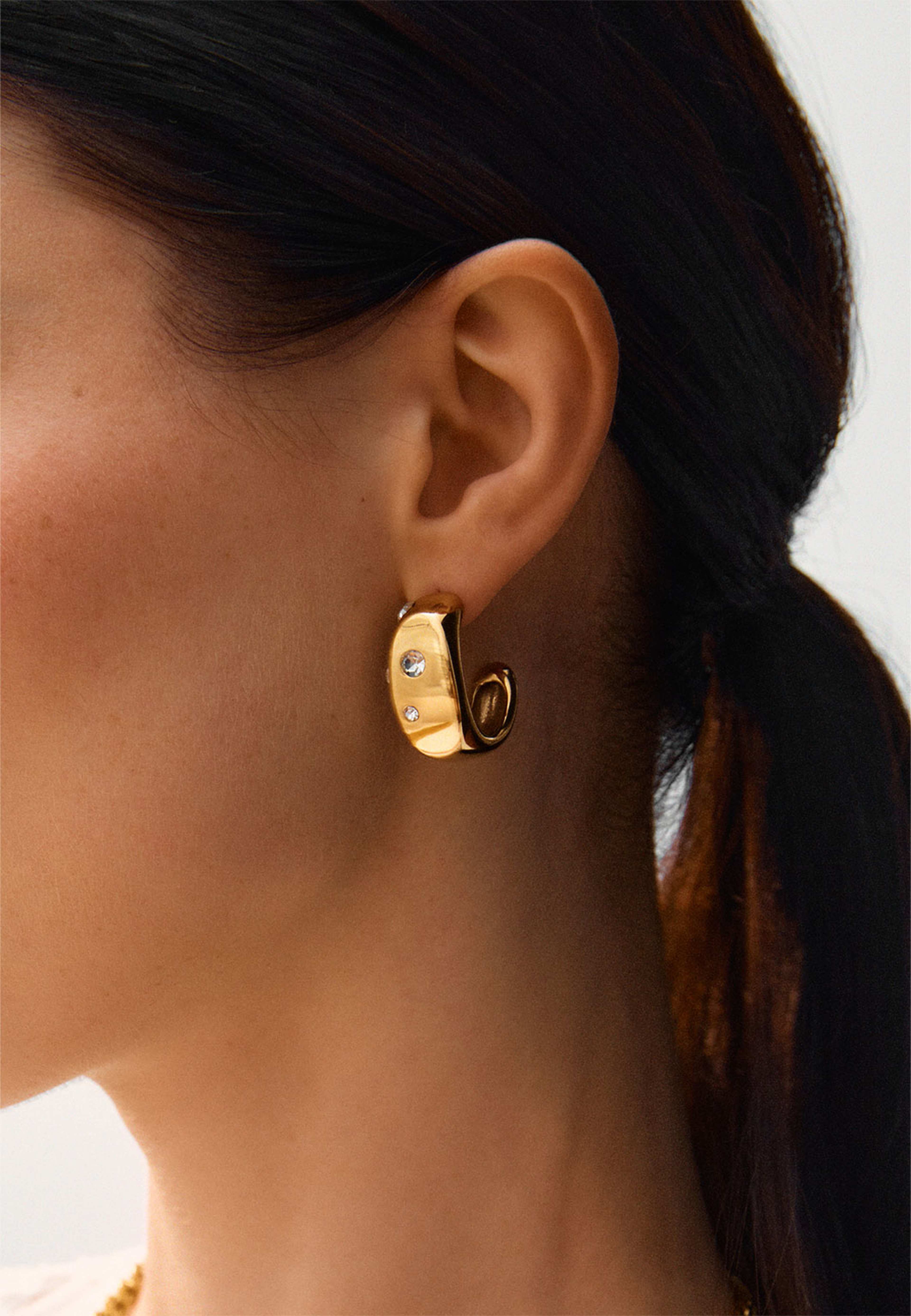 Selena Hoops L Gold