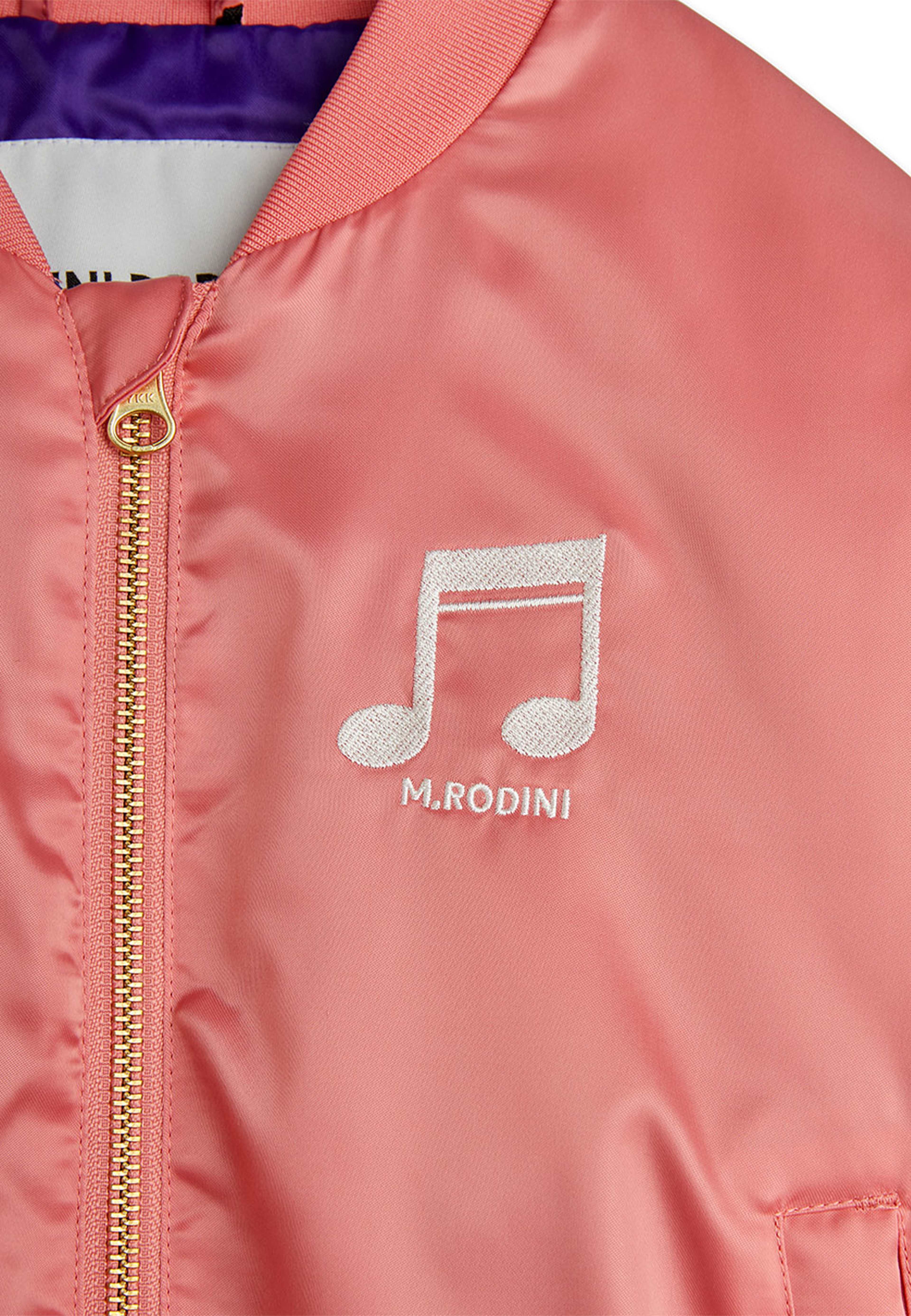 Note Satin Baseball Jacket
