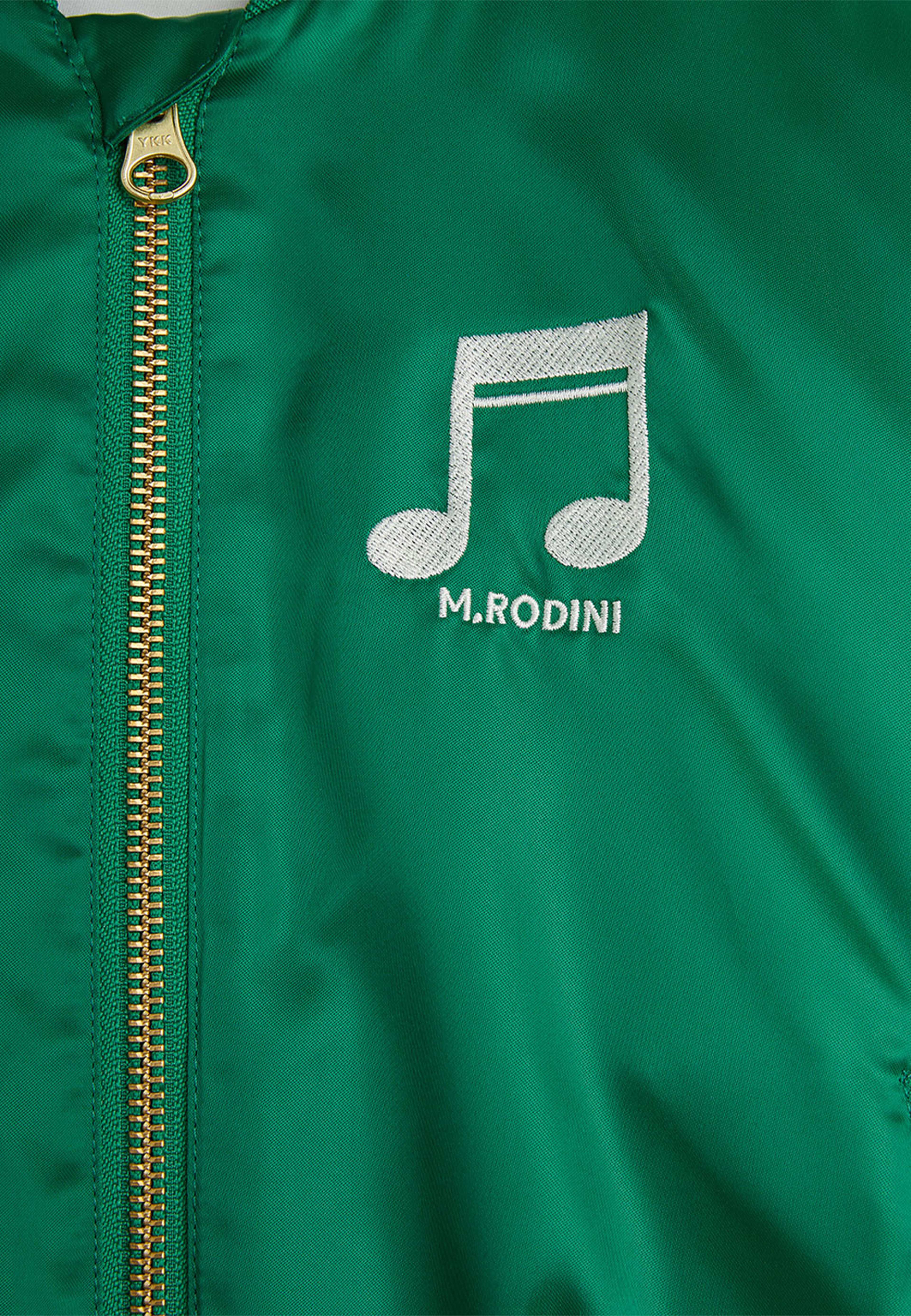 Note Satin Baseball Jacket