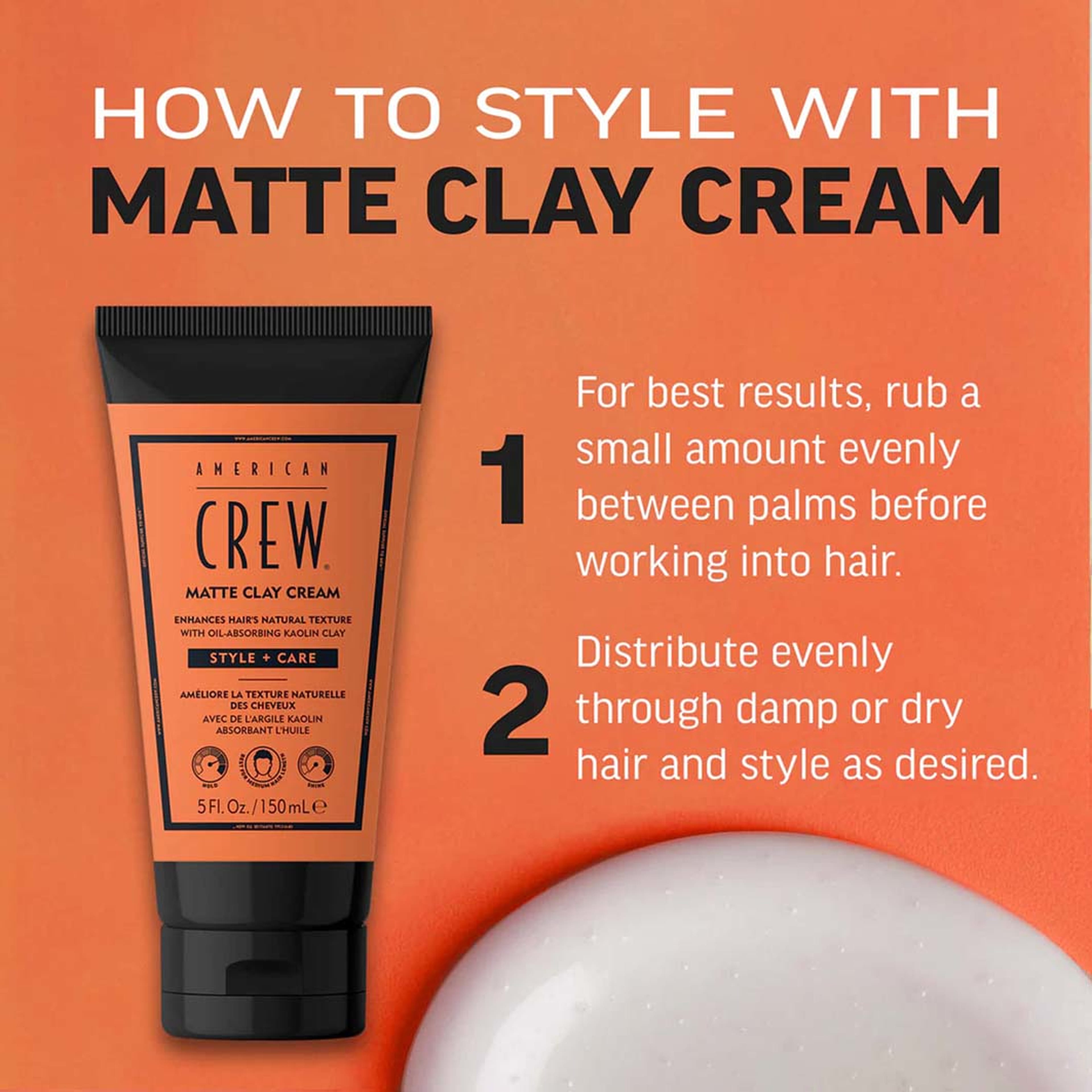 Matte Clay Creme, från American Crew. Klicka för att öppna bilden i stort format