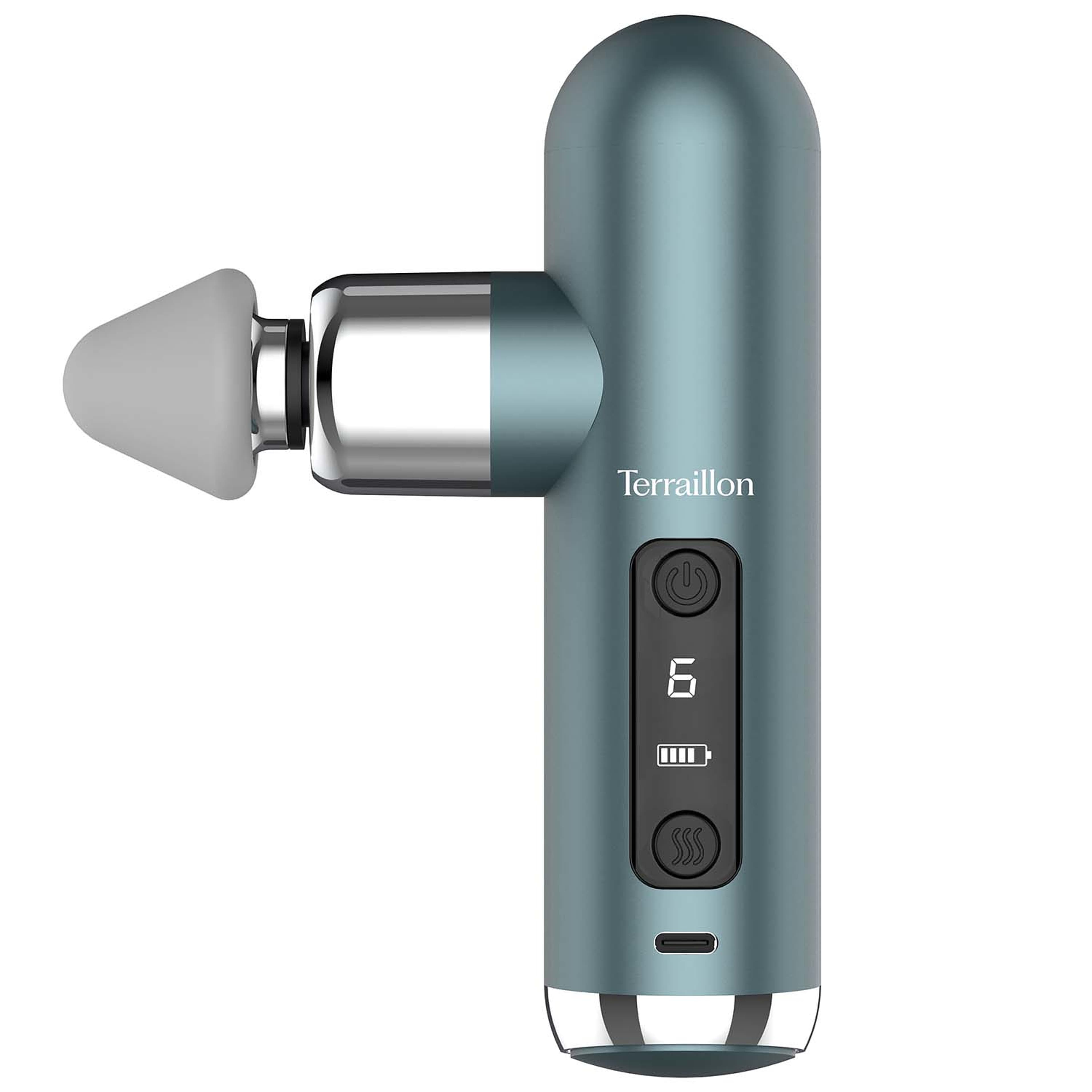 Massagepistol Mini Massager, från Terraillon, i färgen blå. Klicka för att öppna bilden i stort format