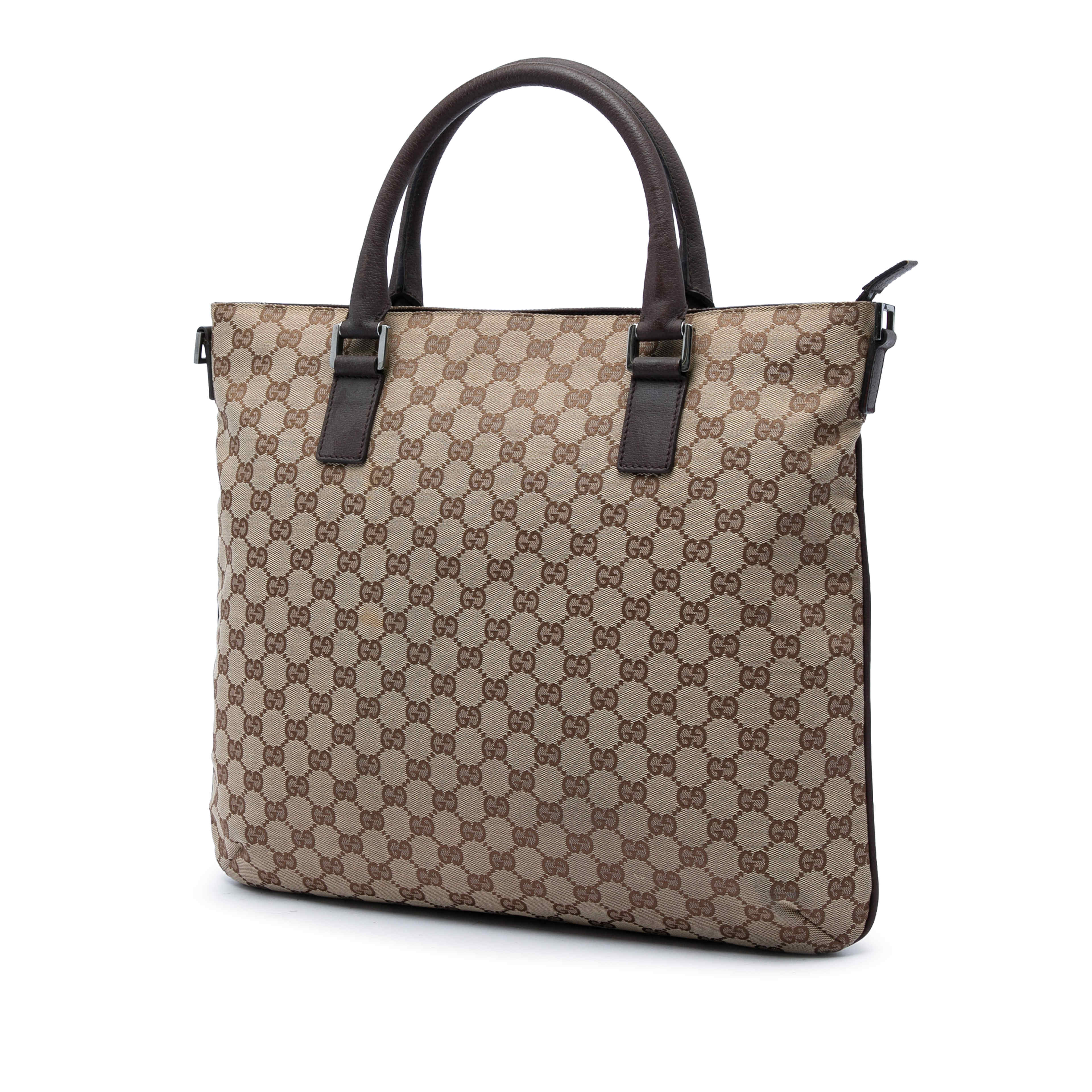 Gucci Gg Canvas Satchel, från Luxclusif, i färgen beige. Klicka för att öppna bilden i stort format
