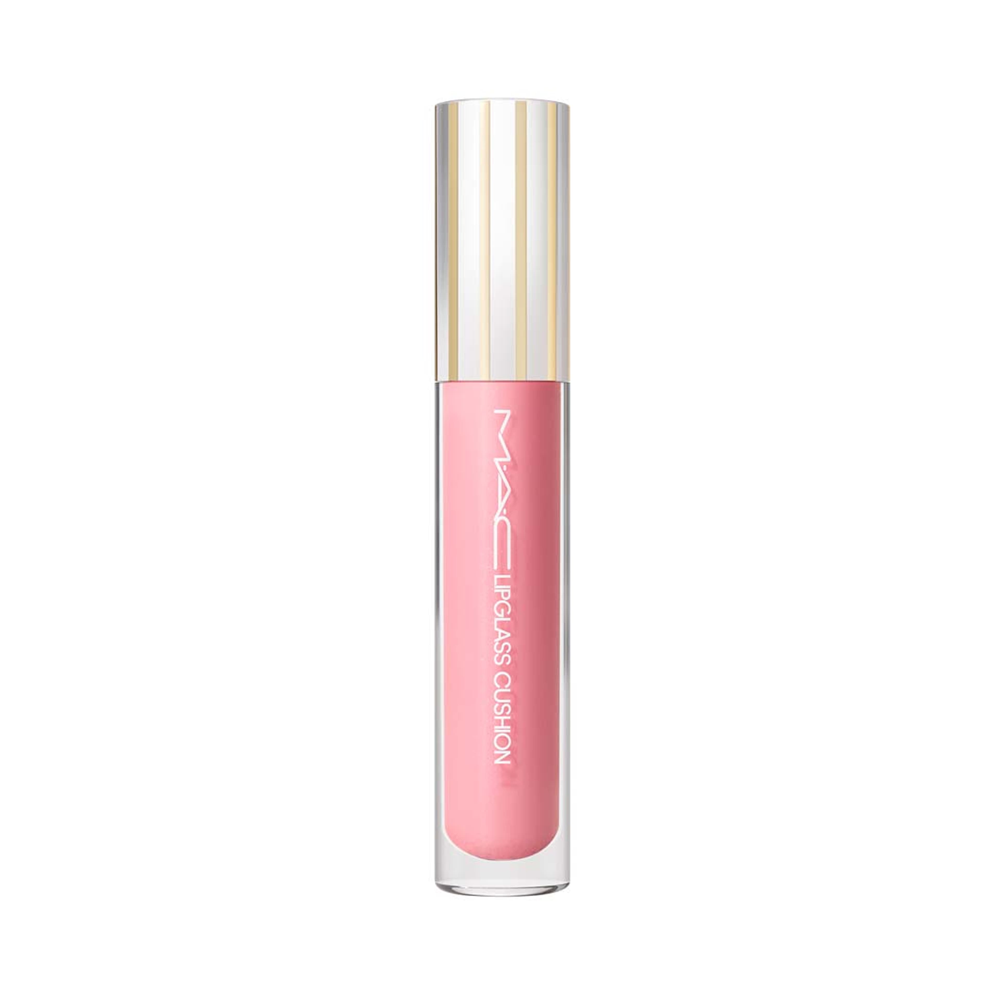 Lipglass Cushion High-Pigment Lip Oil, från MAC Cosmetics, i färgen Yum Yum. Klicka för att öppna bilden i stort format