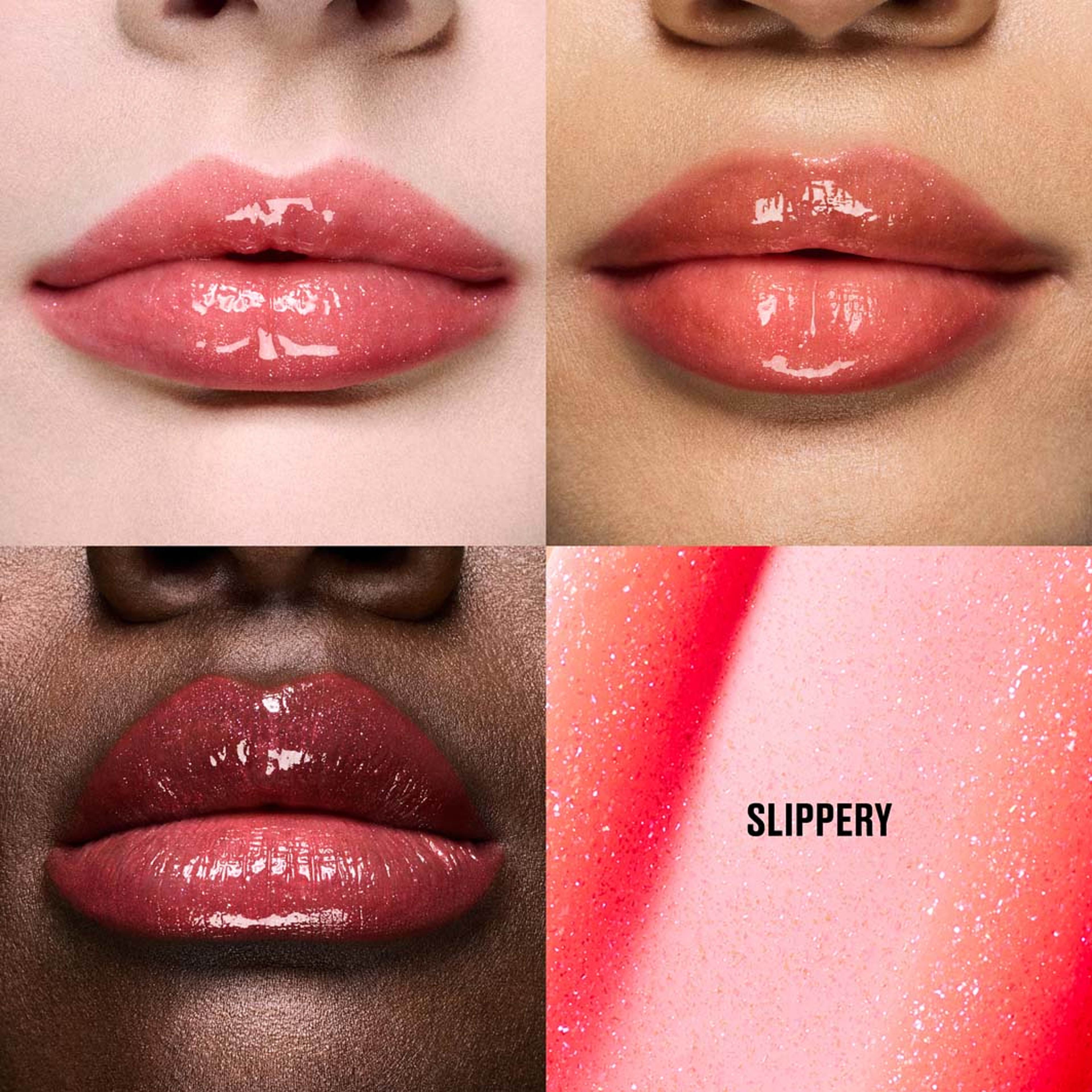 Lipglass Cushion High-Pigment Lip Oil, från MAC Cosmetics, i färgen Slippery. Klicka för att öppna bilden i stort format