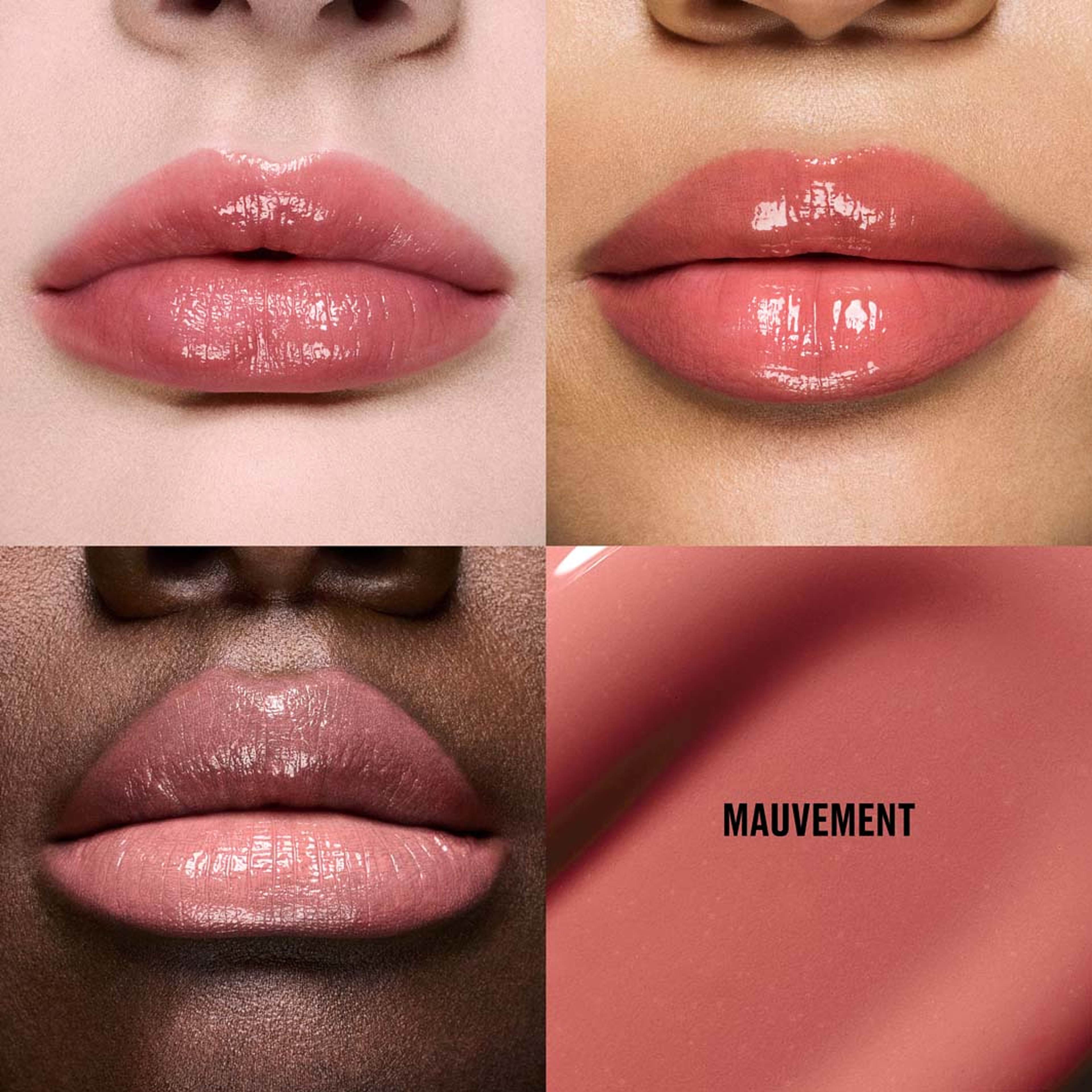 Lipglass Cushion High-Pigment Lip Oil, från MAC Cosmetics, i färgen Mauvement. Klicka för att öppna bilden i stort format
