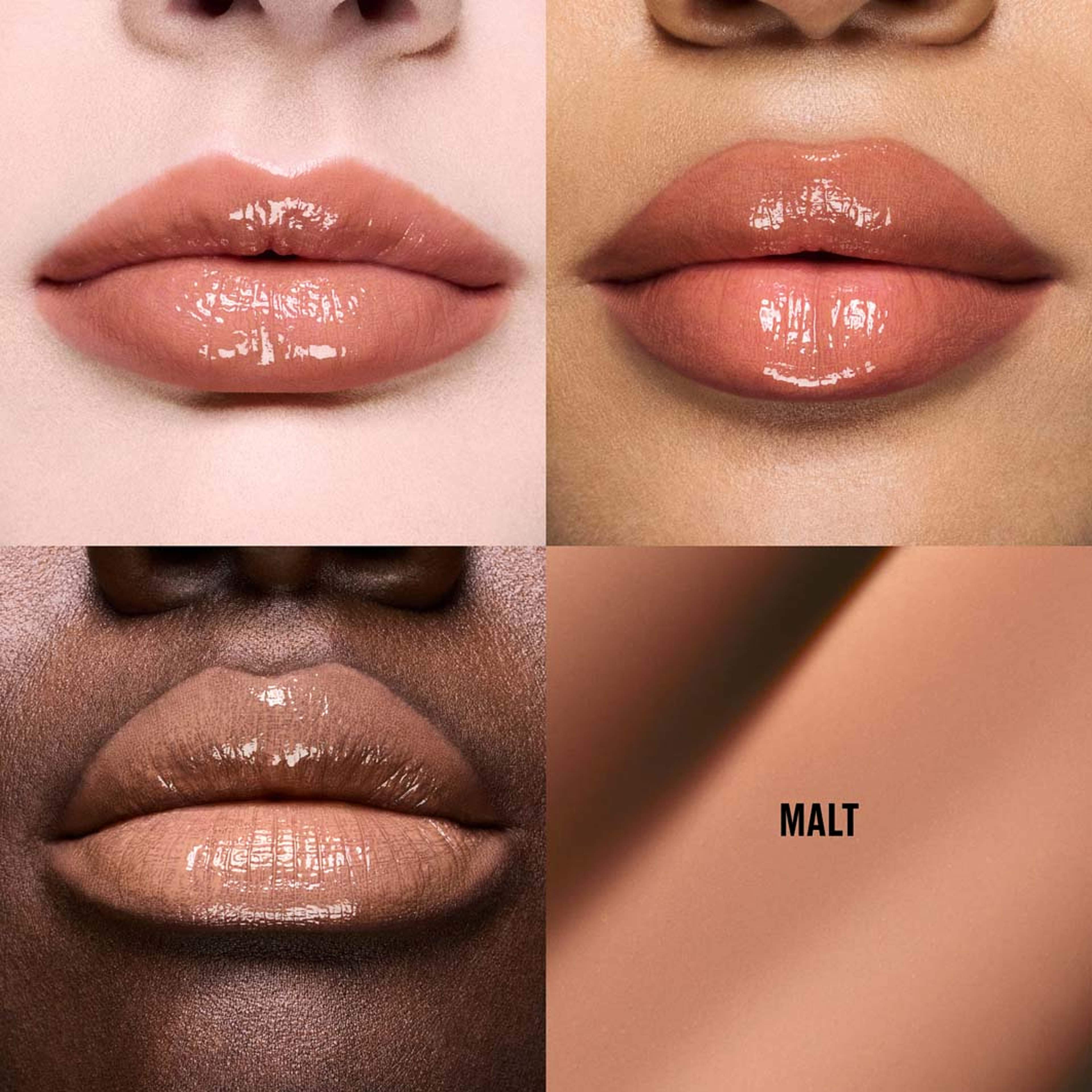 Lipglass Cushion High-Pigment Lip Oil, från MAC Cosmetics, i färgen Malt. Klicka för att öppna bilden i stort format
